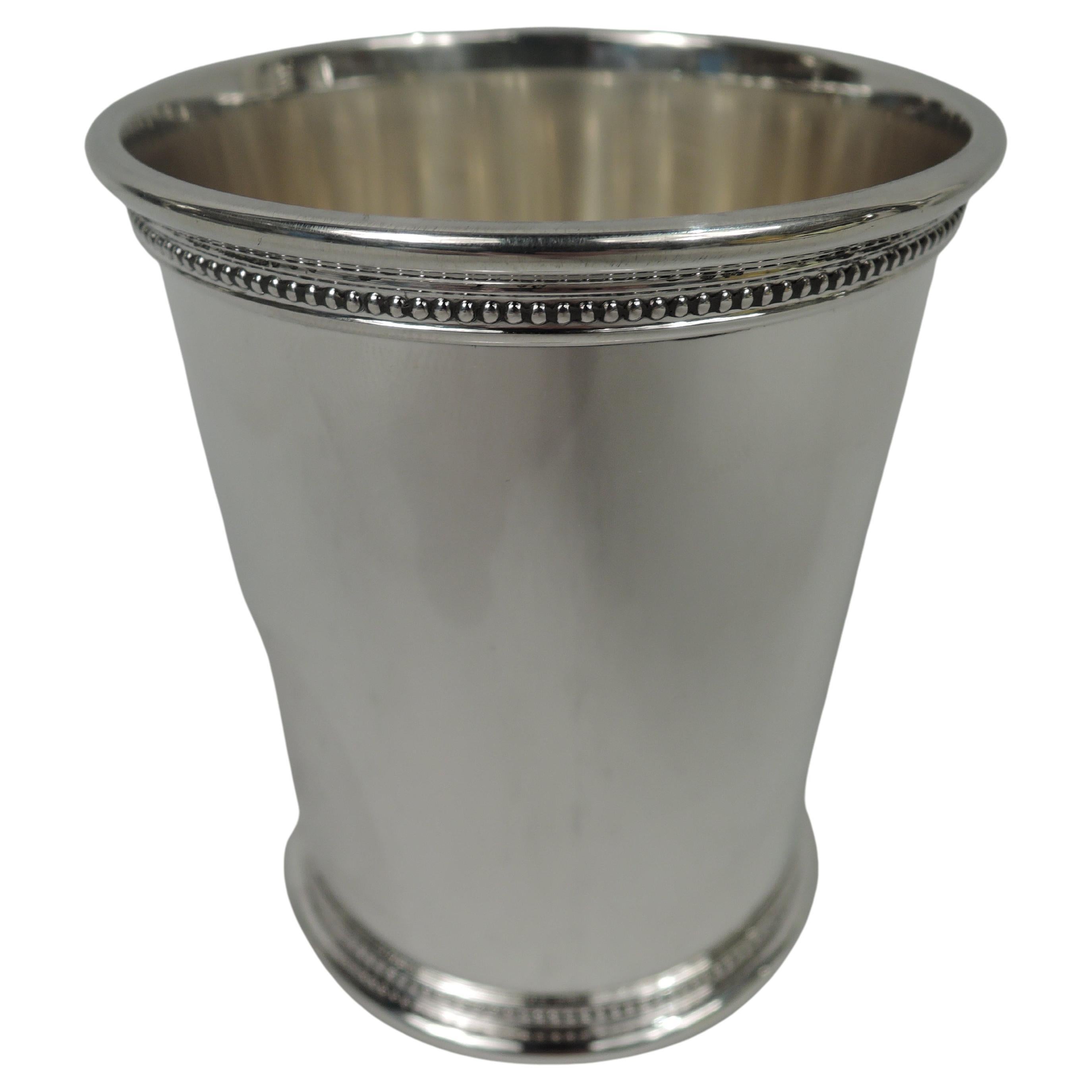 Scearce Reagan Booming Eighties Sterling Silver Mint Julep Cup For Sale