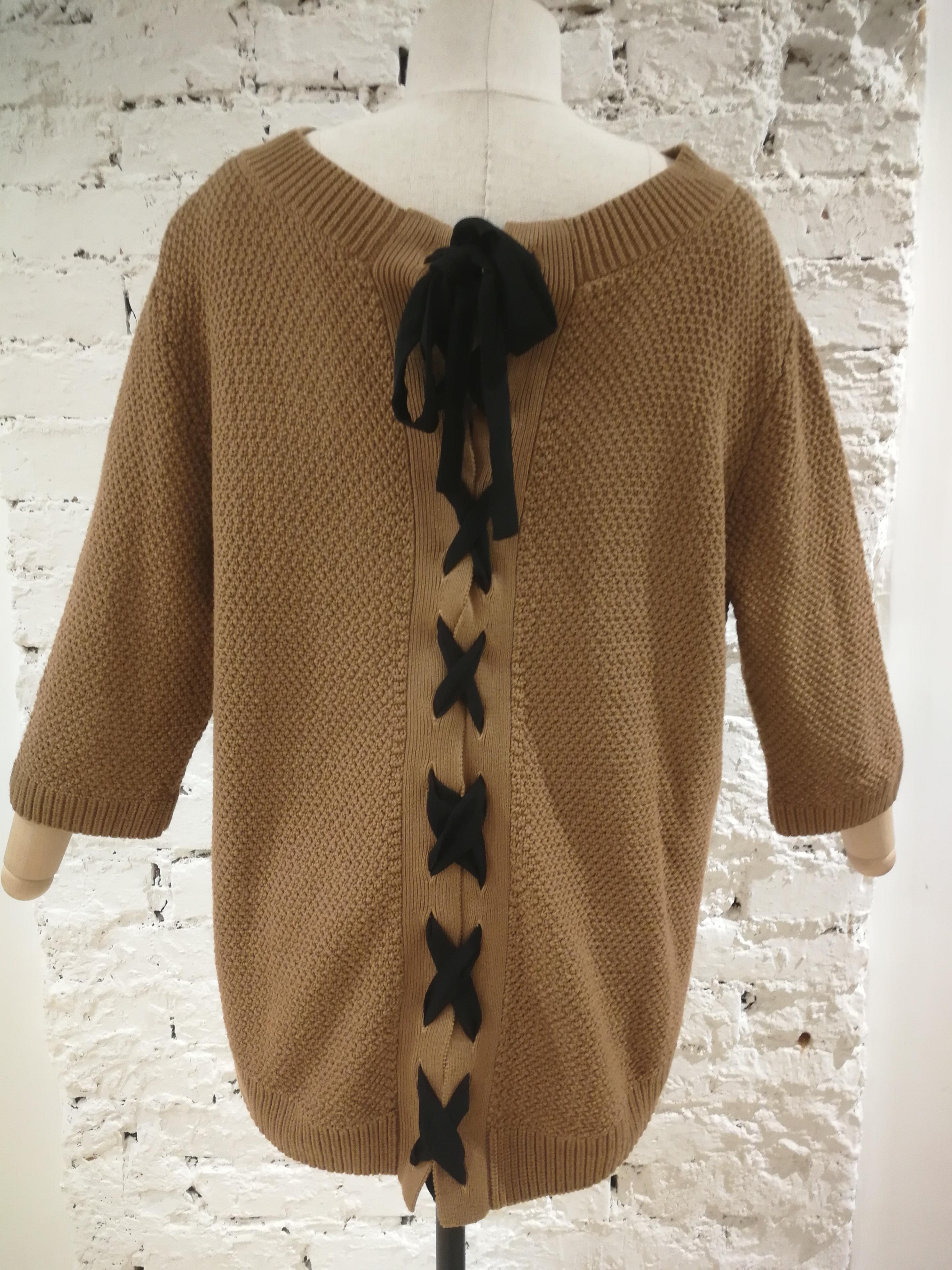 Scee Light Brown Sweater NWOT In New Condition In Capri, IT