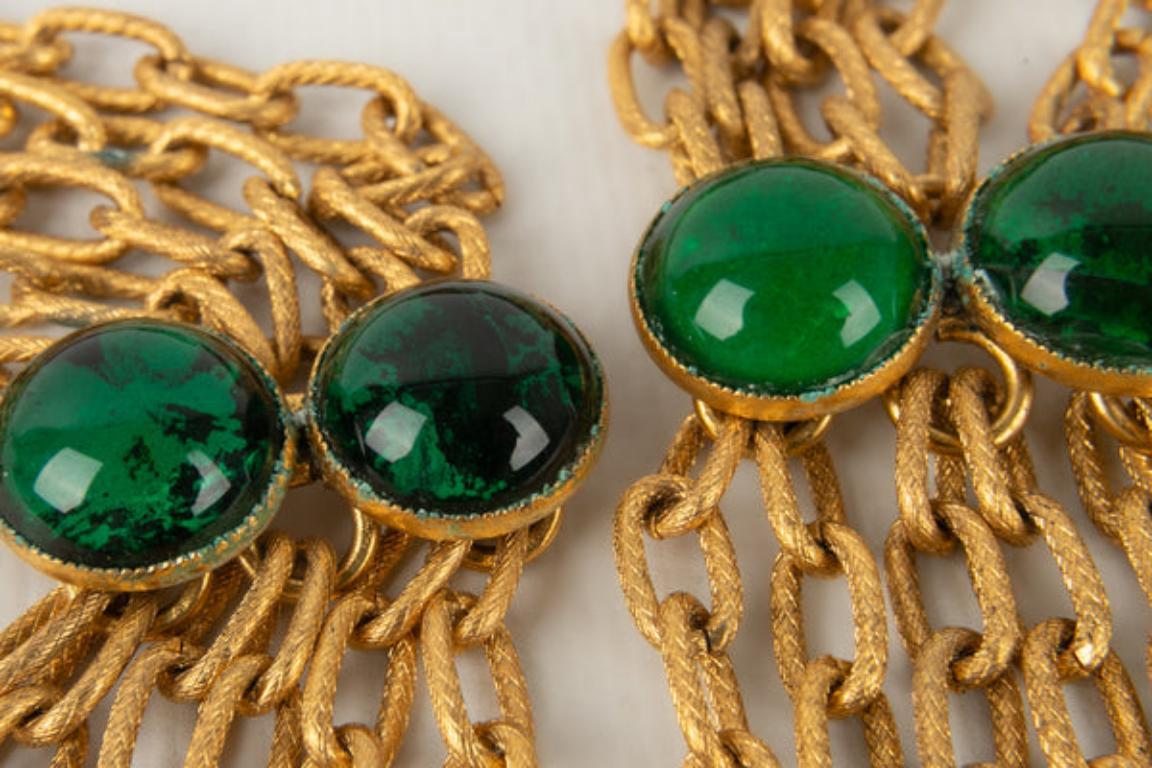 Scemama Cinturón de Metal Dorado con Pasta de Cristal en Excelente estado para la venta en SAINT-OUEN-SUR-SEINE, FR