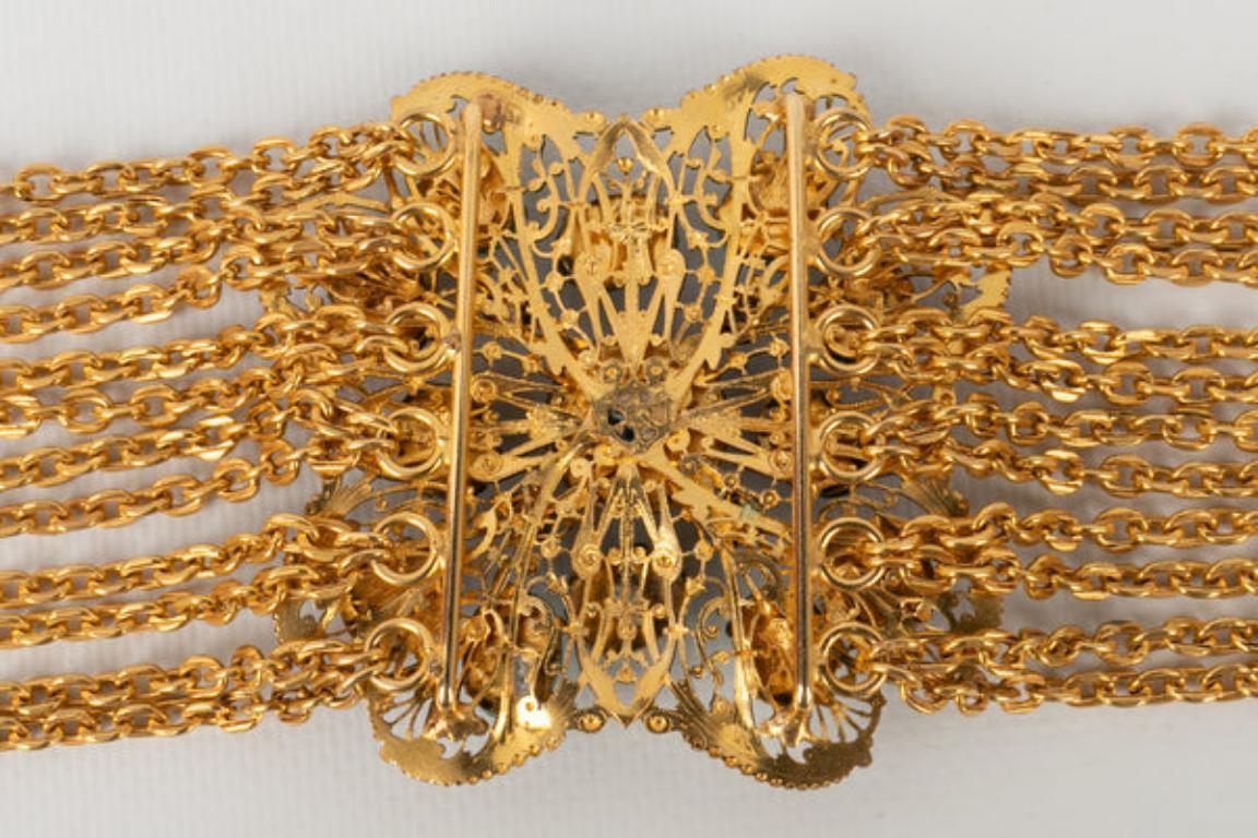 Scemama Jewelry Belt with Multicolored Glass Paste For Sale 2