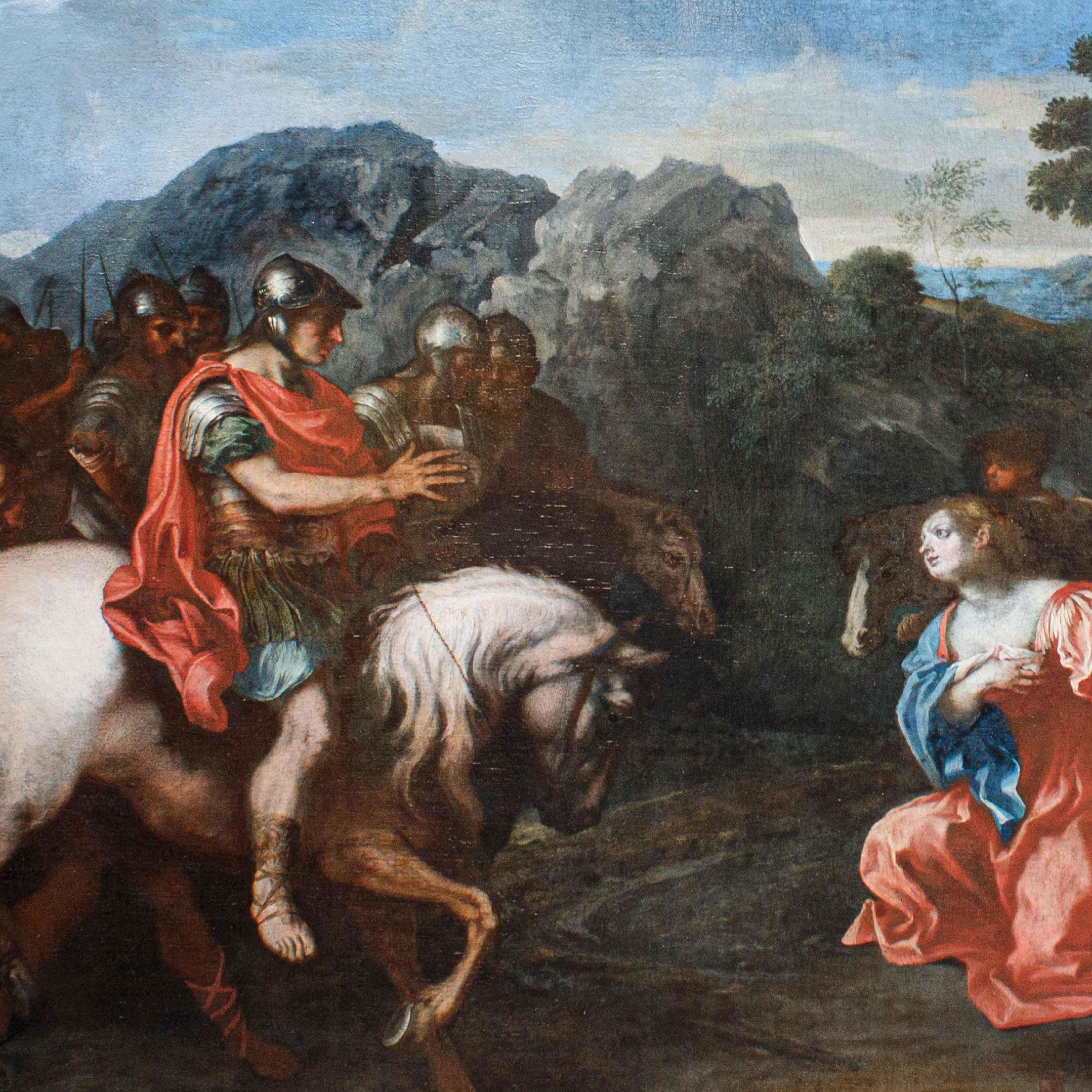 Scena biblica, olio su tela, seconda metà del XVII secolo For Sale 5