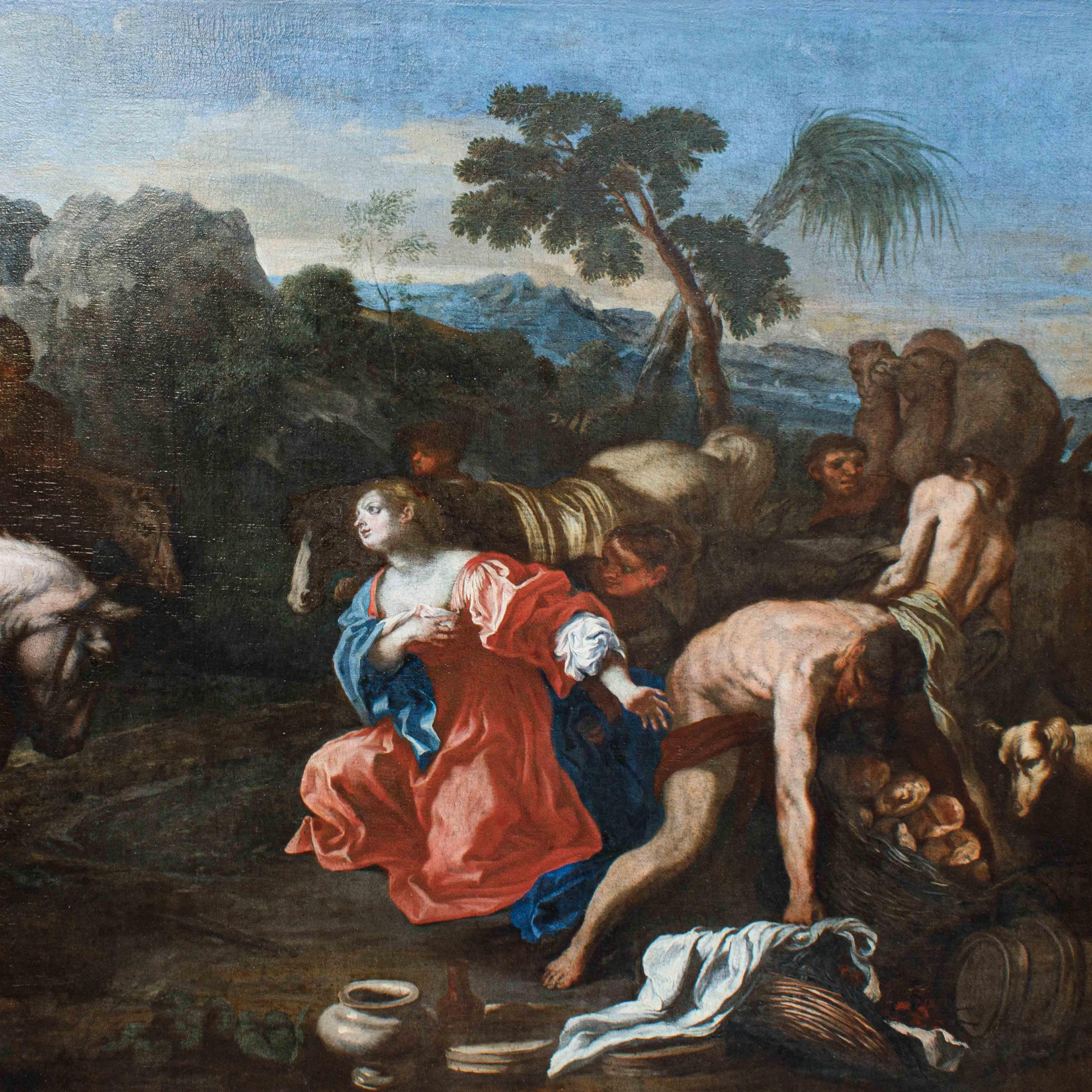 Scena biblica, olio su tela, seconda metà del XVII secolo 6