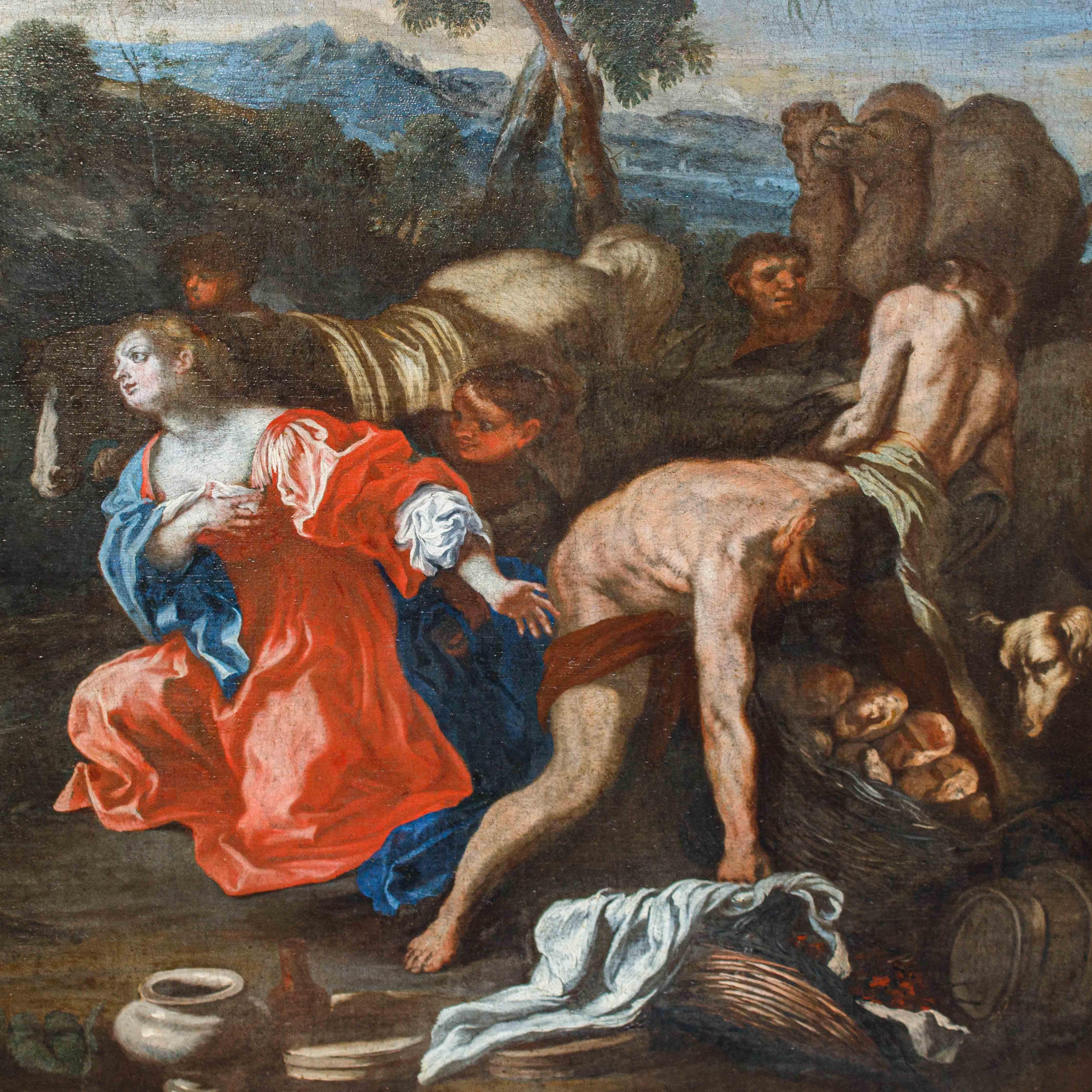 Scena biblica, olio su tela, seconda metà del XVII secolo 7