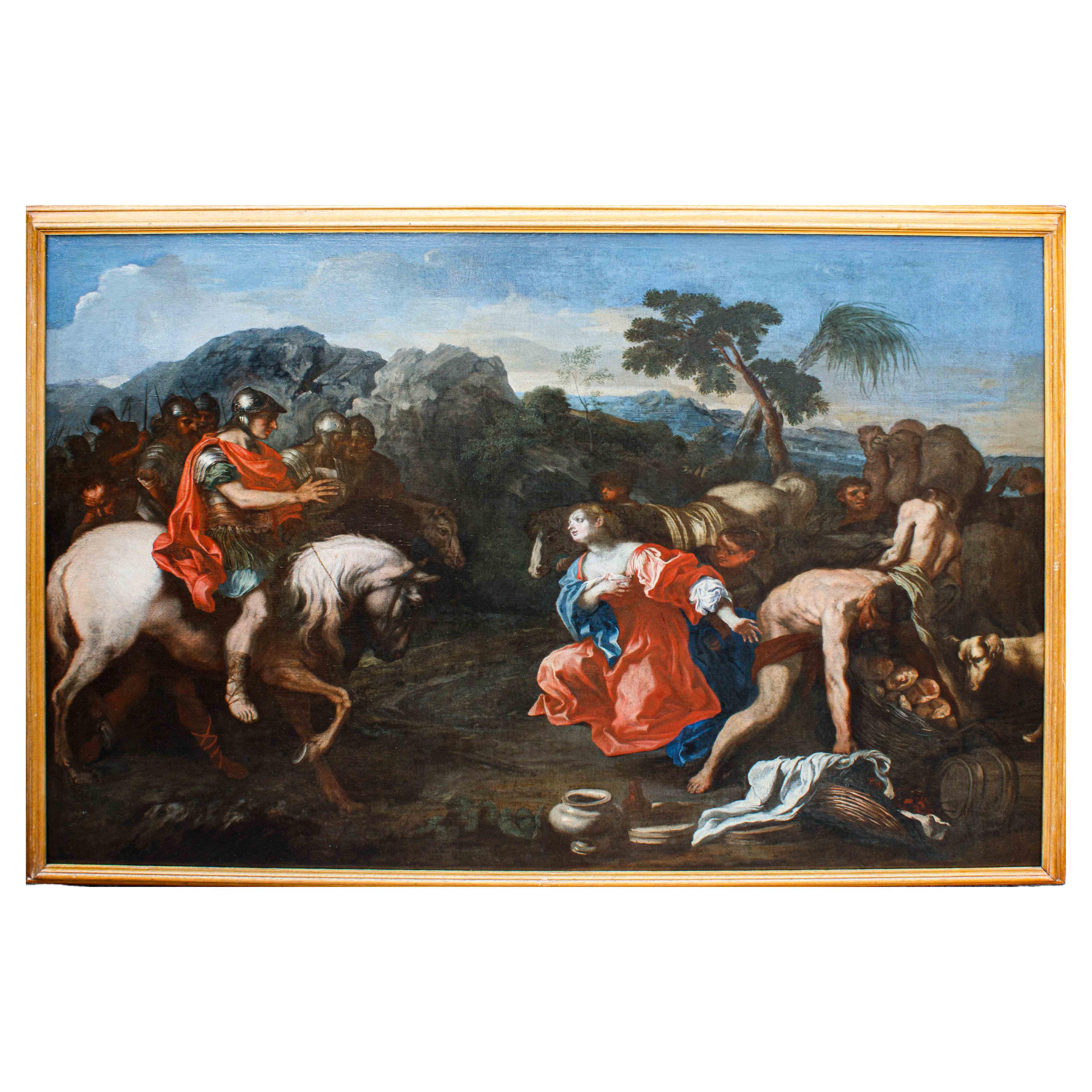 Scena biblica, olio su tela, seconda metà del XVII secolo