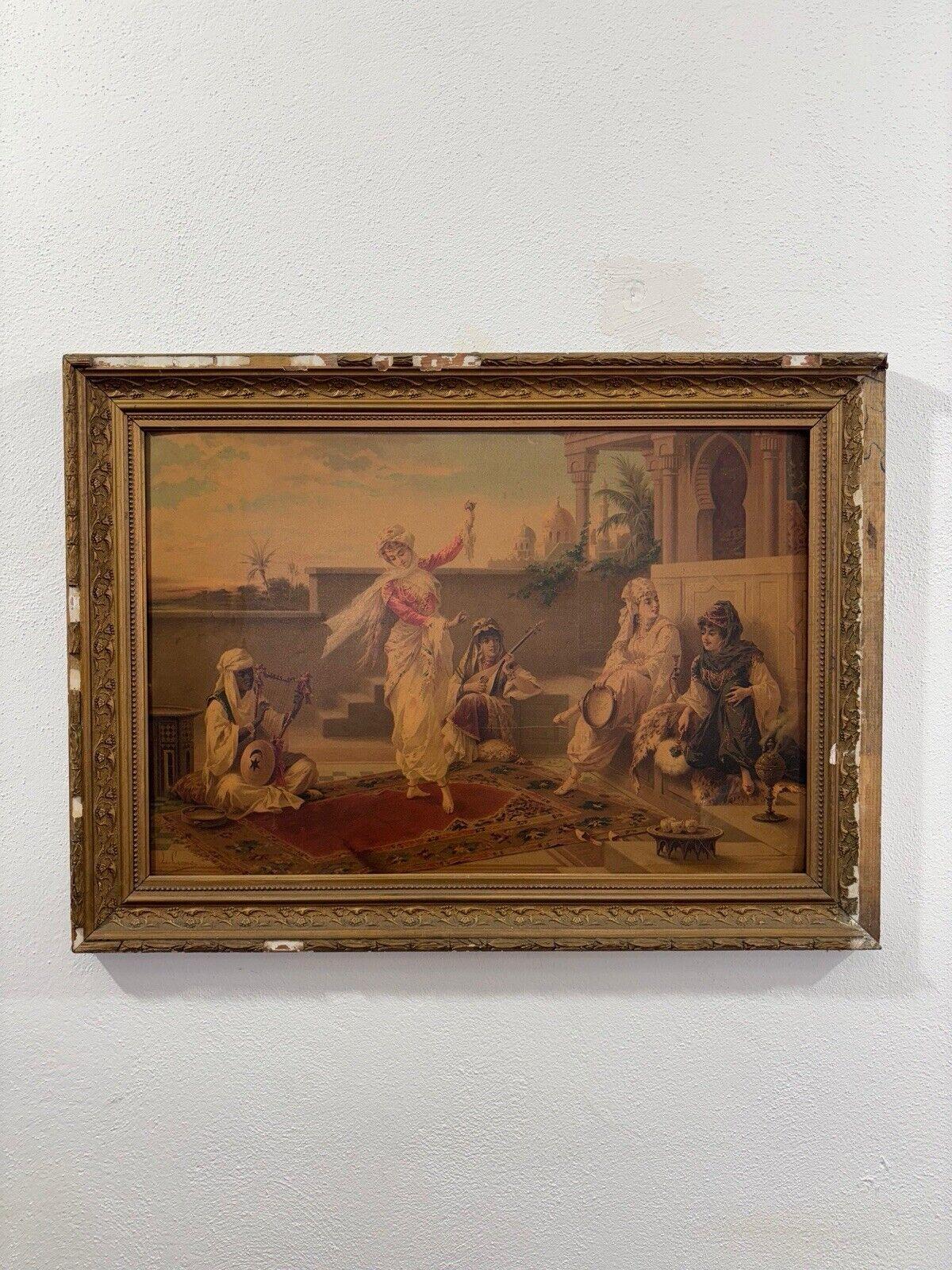Escena orientalista Mujeres turcas bailando en el harén, Luigi Crosio.


Medidas:

Altura 67,5 cm

Anchura 92 cm


Técnica mixta sobre madera


En buen estado de conservación, signos de tiempo debido al uso y la edad presentes. (Ver foto)
