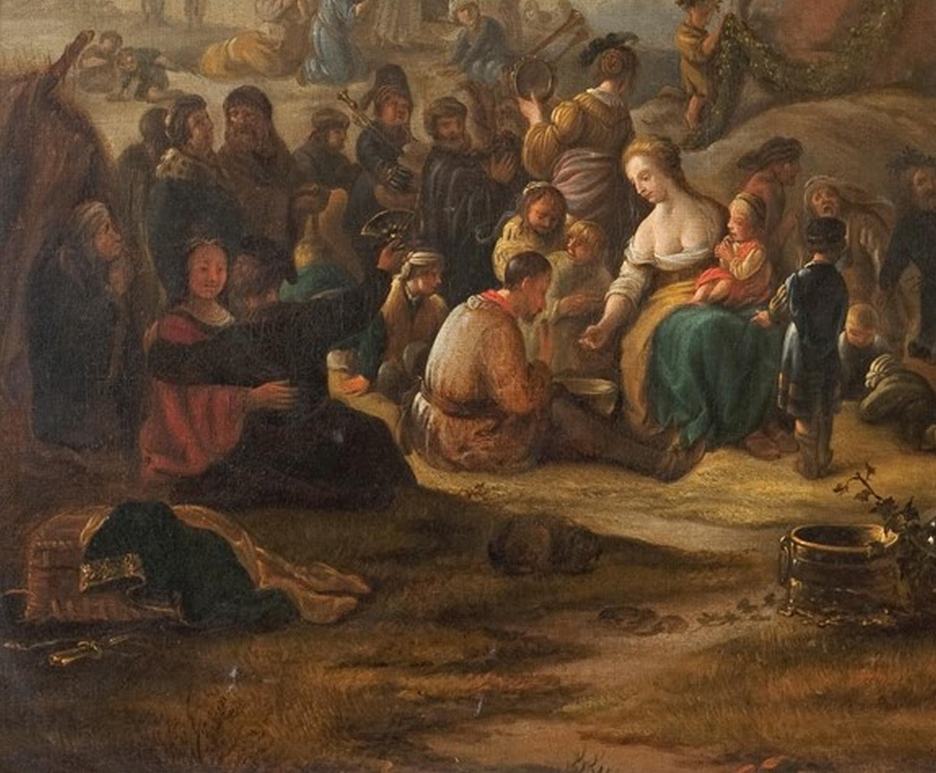 Scena Religiosa-Theodor Helmbreker 17th Century Oil on Canvas Religious Painting In Good Condition For Sale In Sanremo, IT