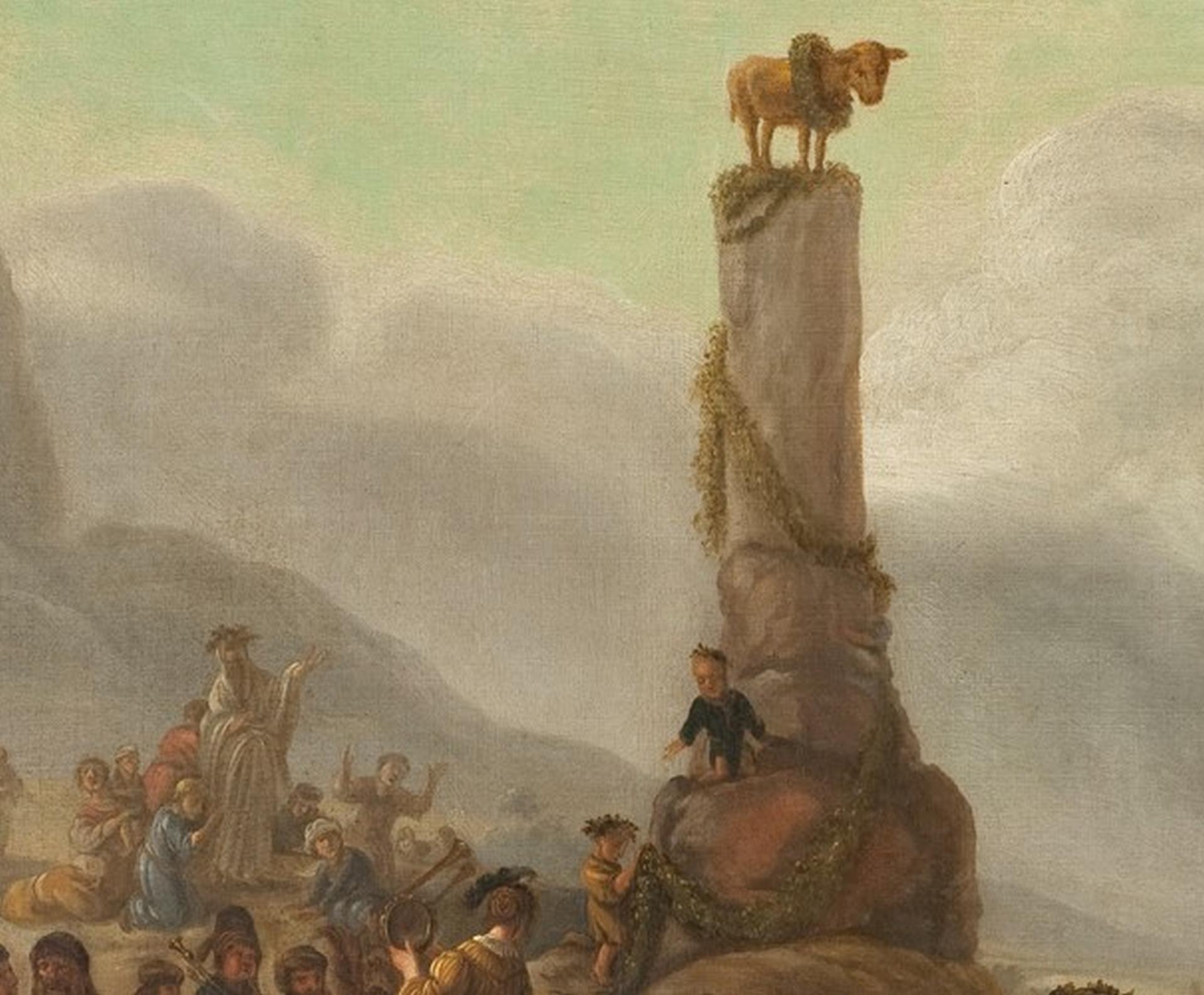 Scena Religiosa-Theodor Helmbreker 17th Century Oil on Canvas Religious Painting For Sale 1