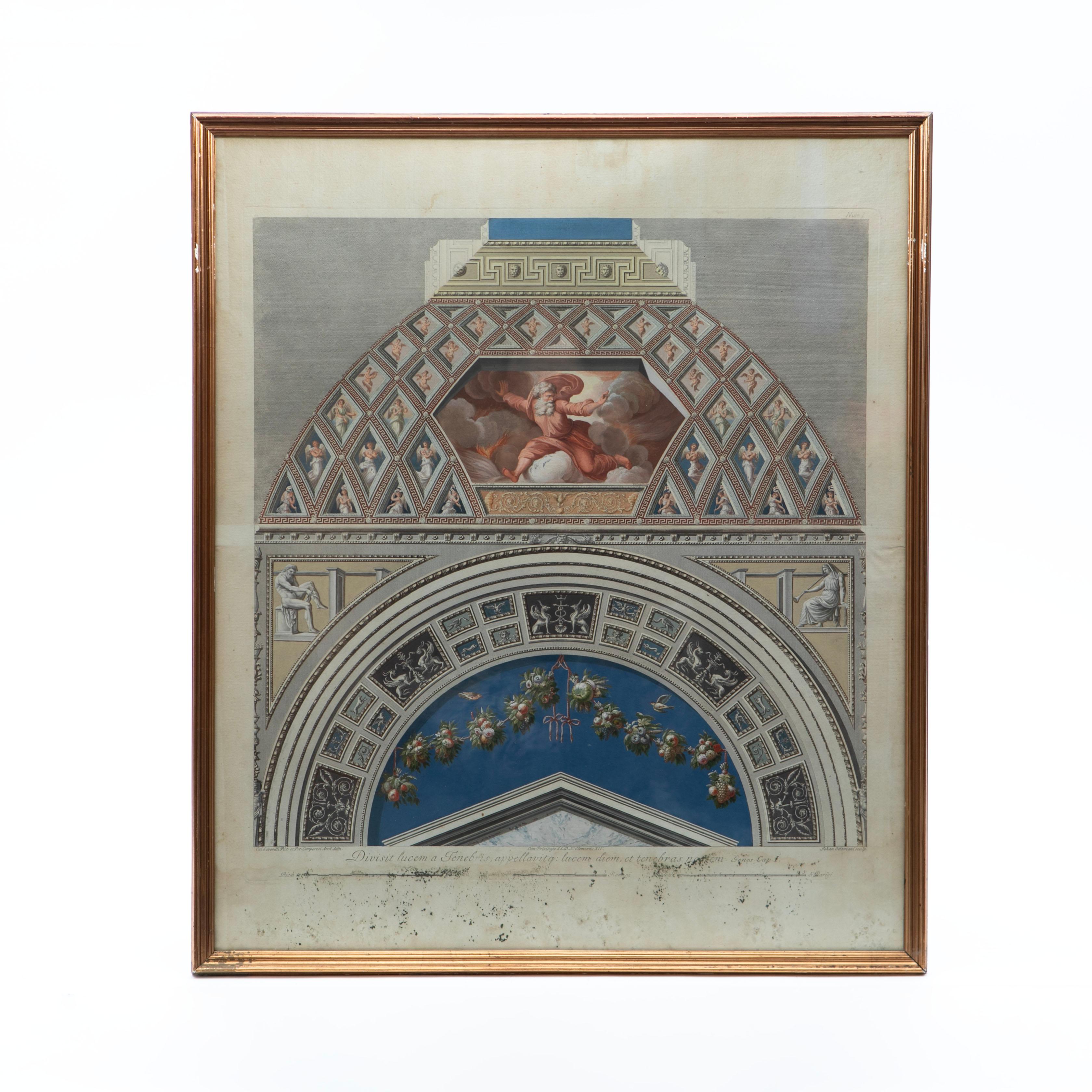 Scène des voûtes du cloître dans les loggias de Raphael, Vatican, n° I en vente 2