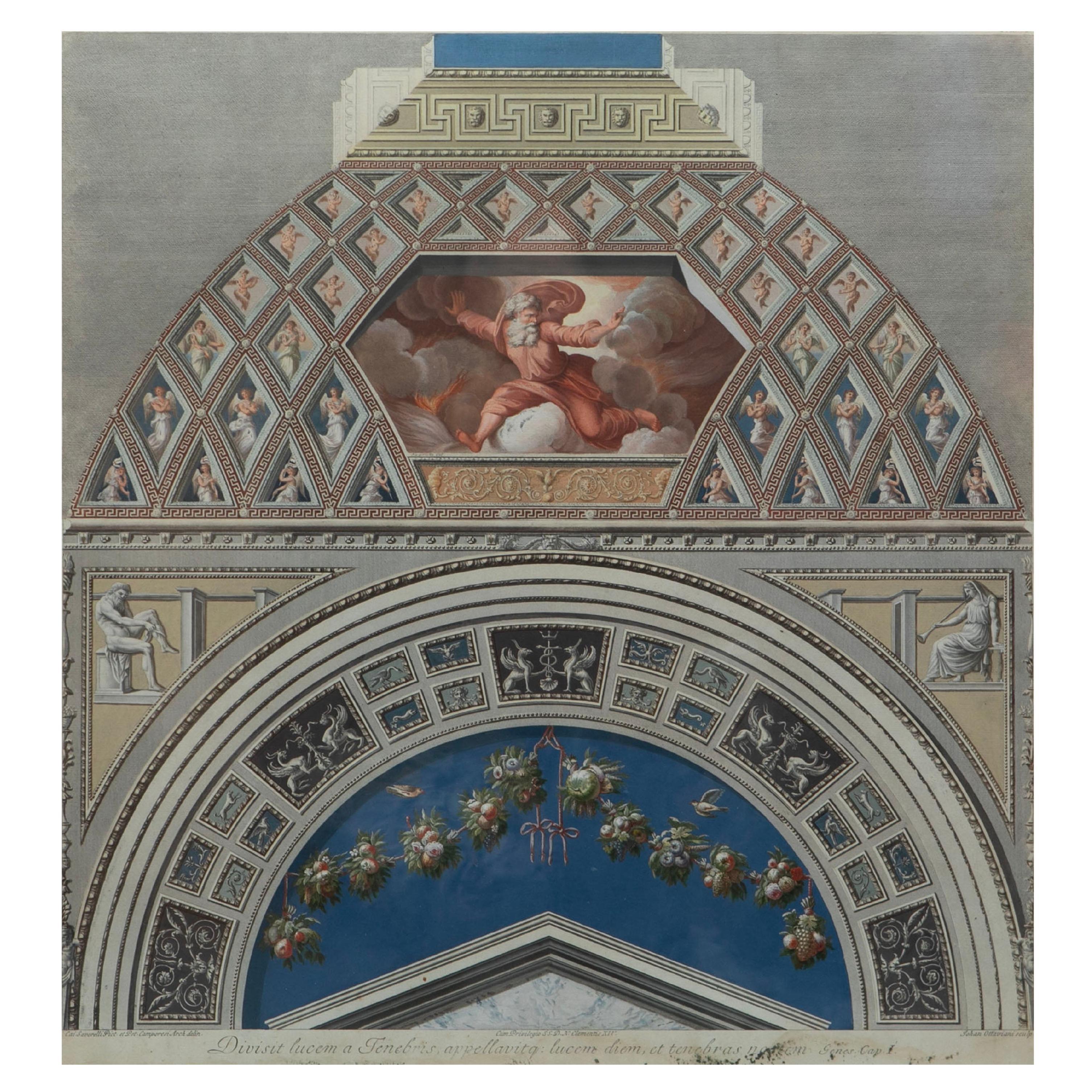 Scène des voûtes du cloître dans les loggias de Raphael, Vatican, n° I en vente