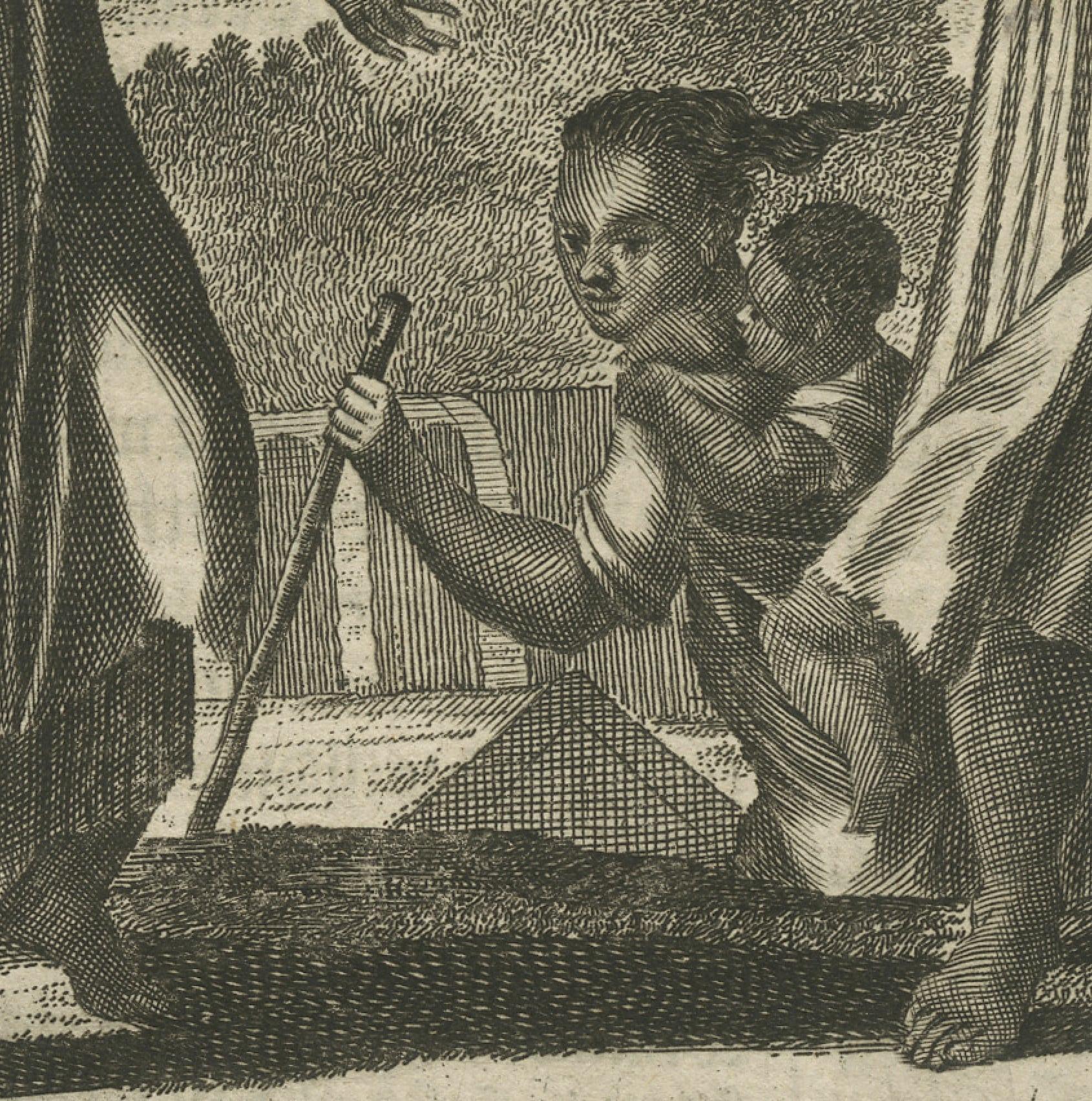 Gravé Scènes du Chili du 17e siècle : un aperçu des premières cultures indigènes, 1673 en vente