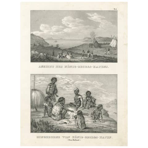Scenes from King George's Harbour, New Holland (modern-day Australia), 1836