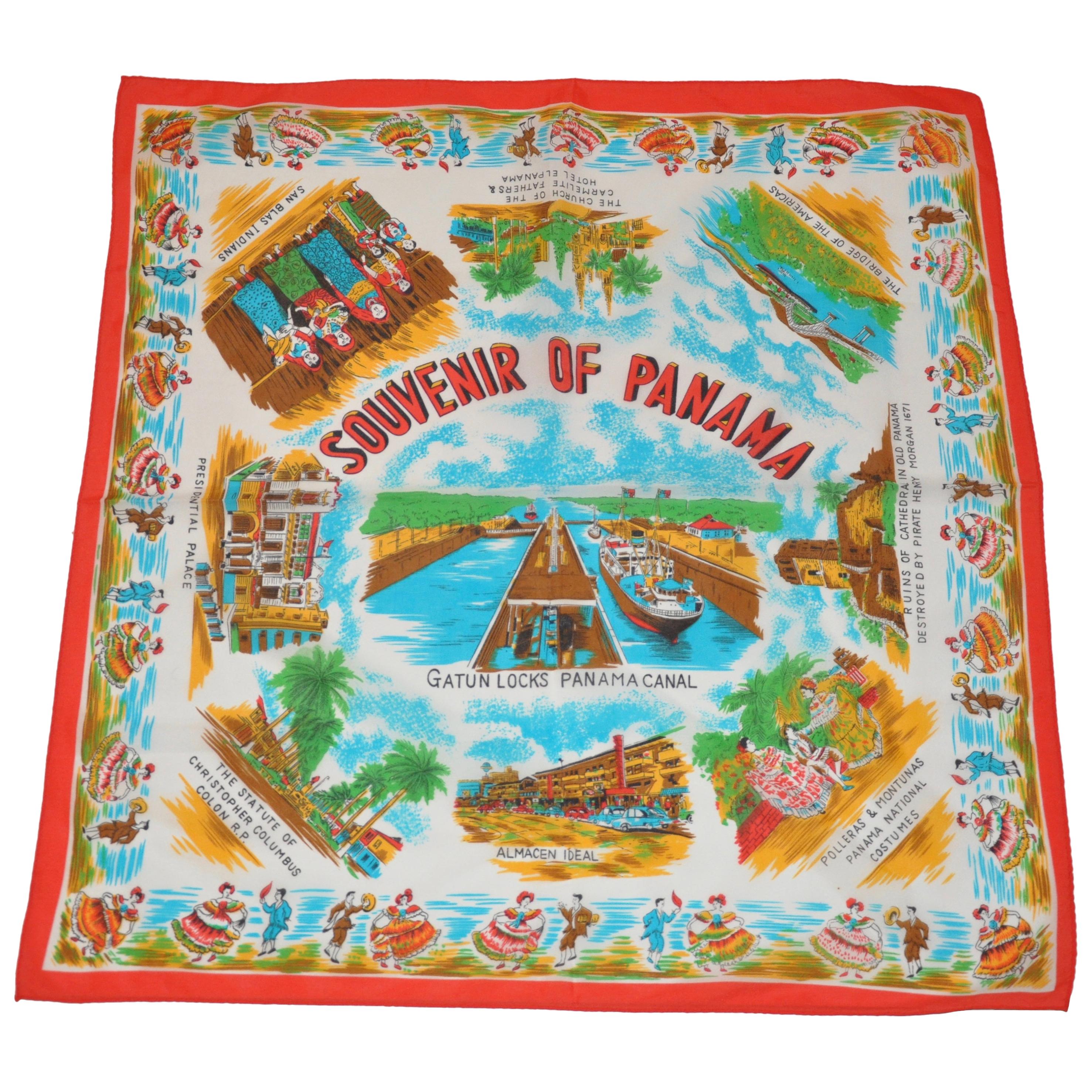 Scenes of Panama Scarf For Sale