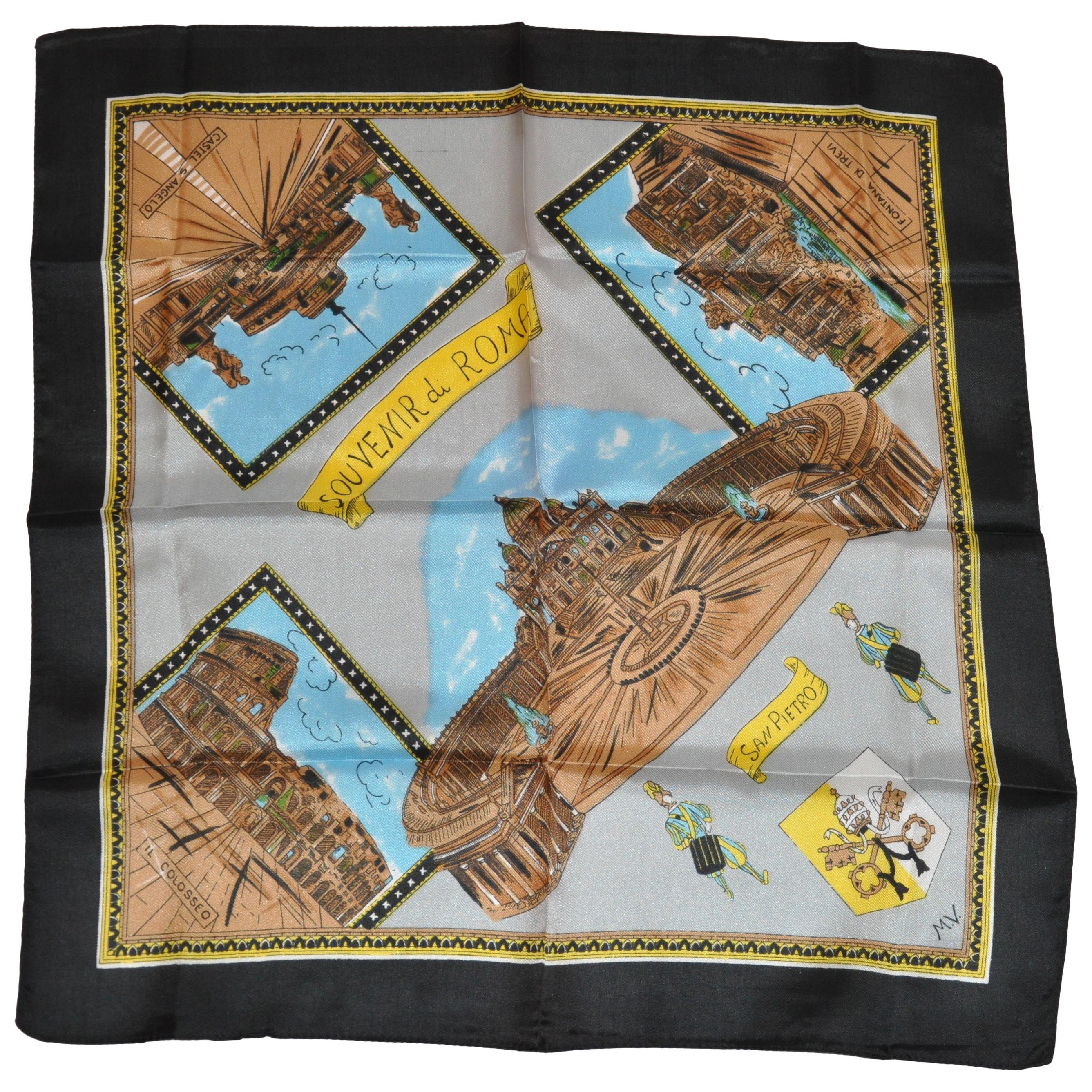 "Scenes of Roma With Black Borders" Scarf