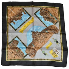 Vintage "Scenes of Roma With Black Borders" Scarf