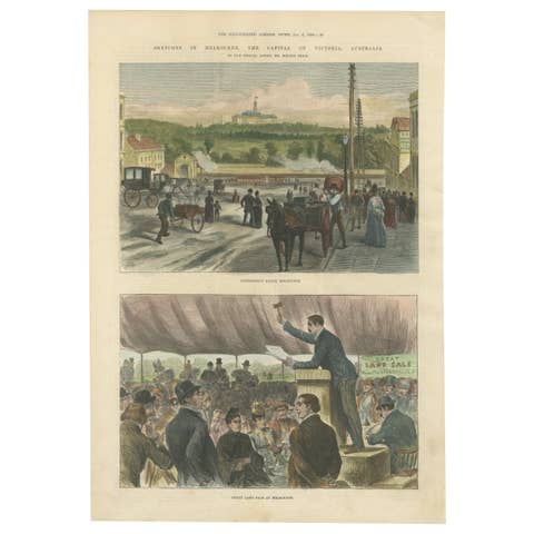 Scenes of Victorian Melbourne: Government House and Land Sale, 1889