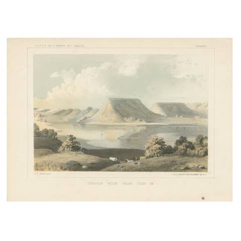 Scenic Canadian River Landscape, Camp 38 – Between Witchita and Oklahoma, 1856