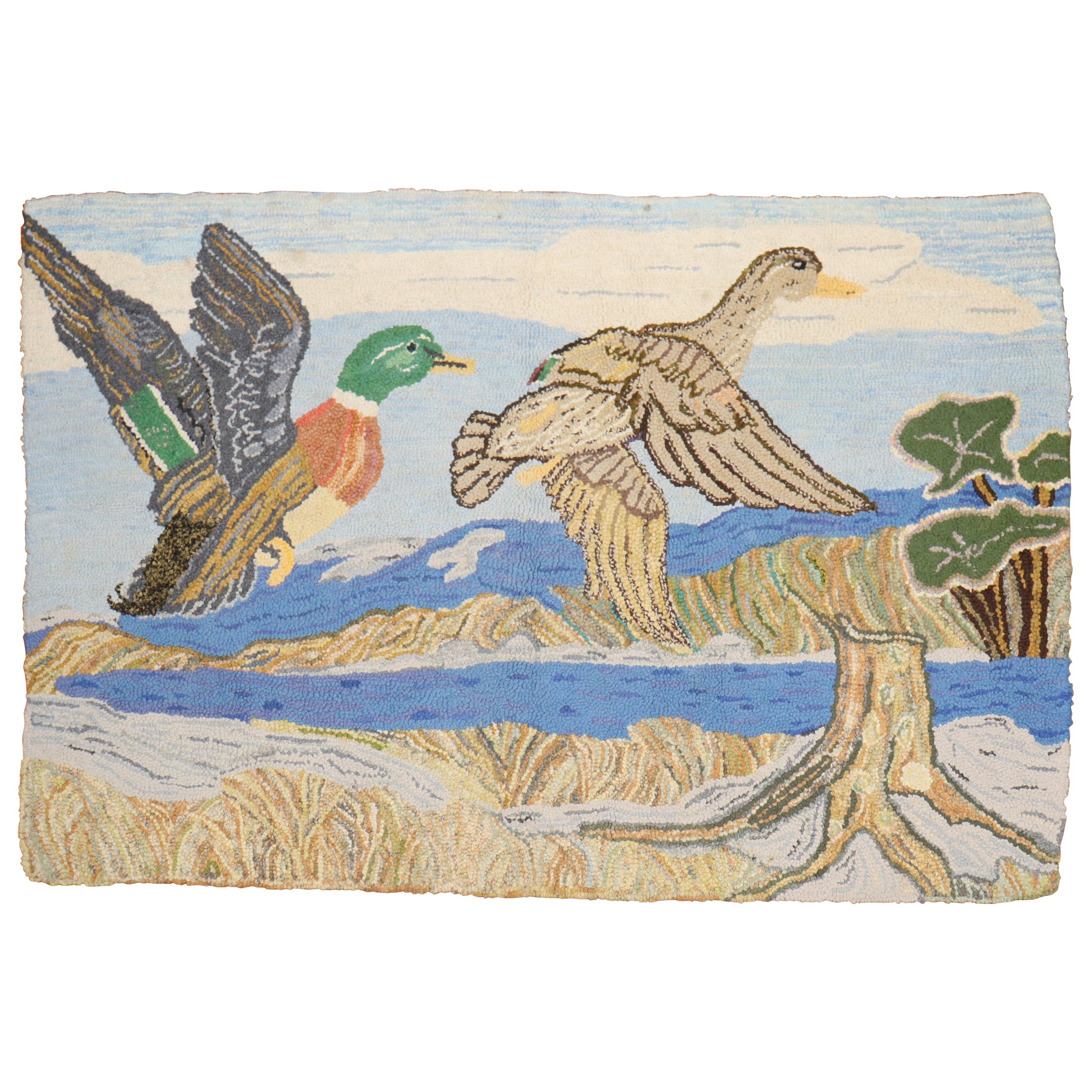 Tappeto pittorico con ganci americani Scenic Duck