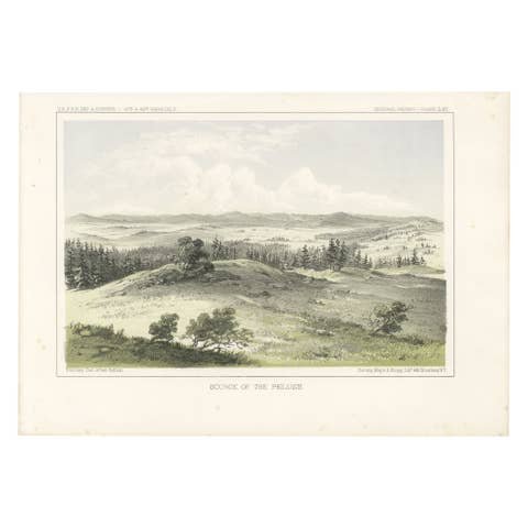 Scenic Lithograph of the Palouse Region in the Northwestern United States - 1856