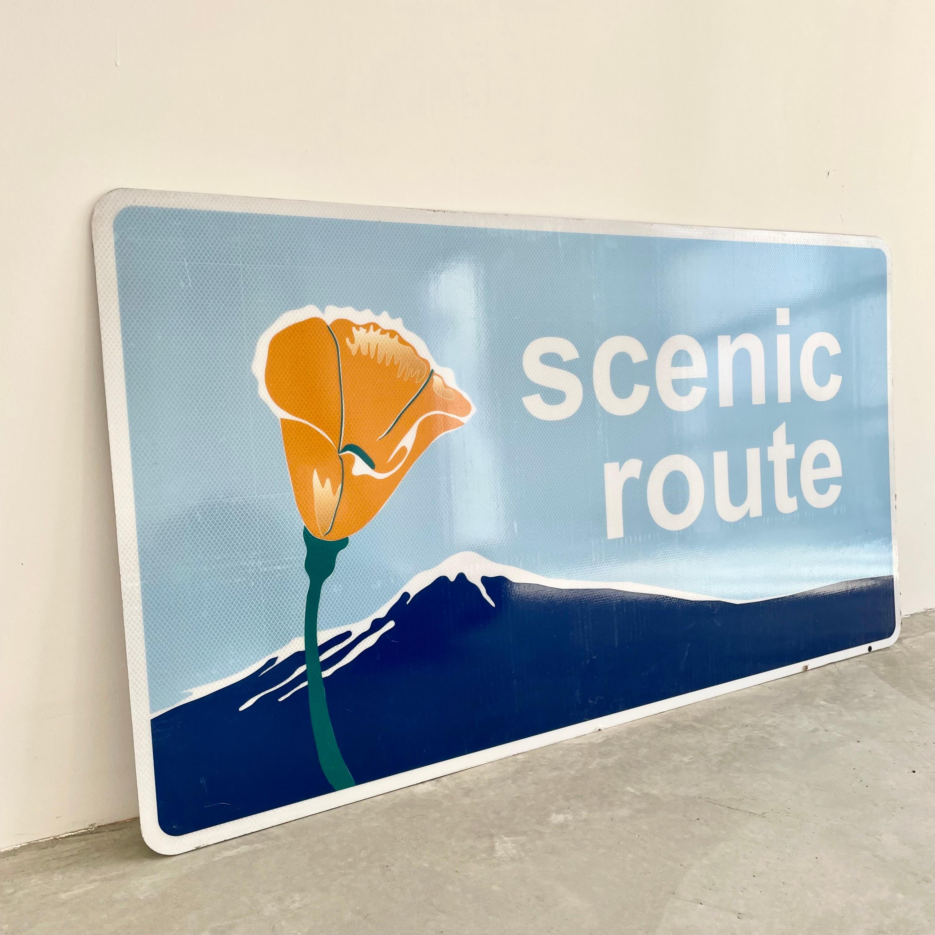 Kalifornische Highway-Schild „Scenic Route“ (amerikanisch) im Angebot