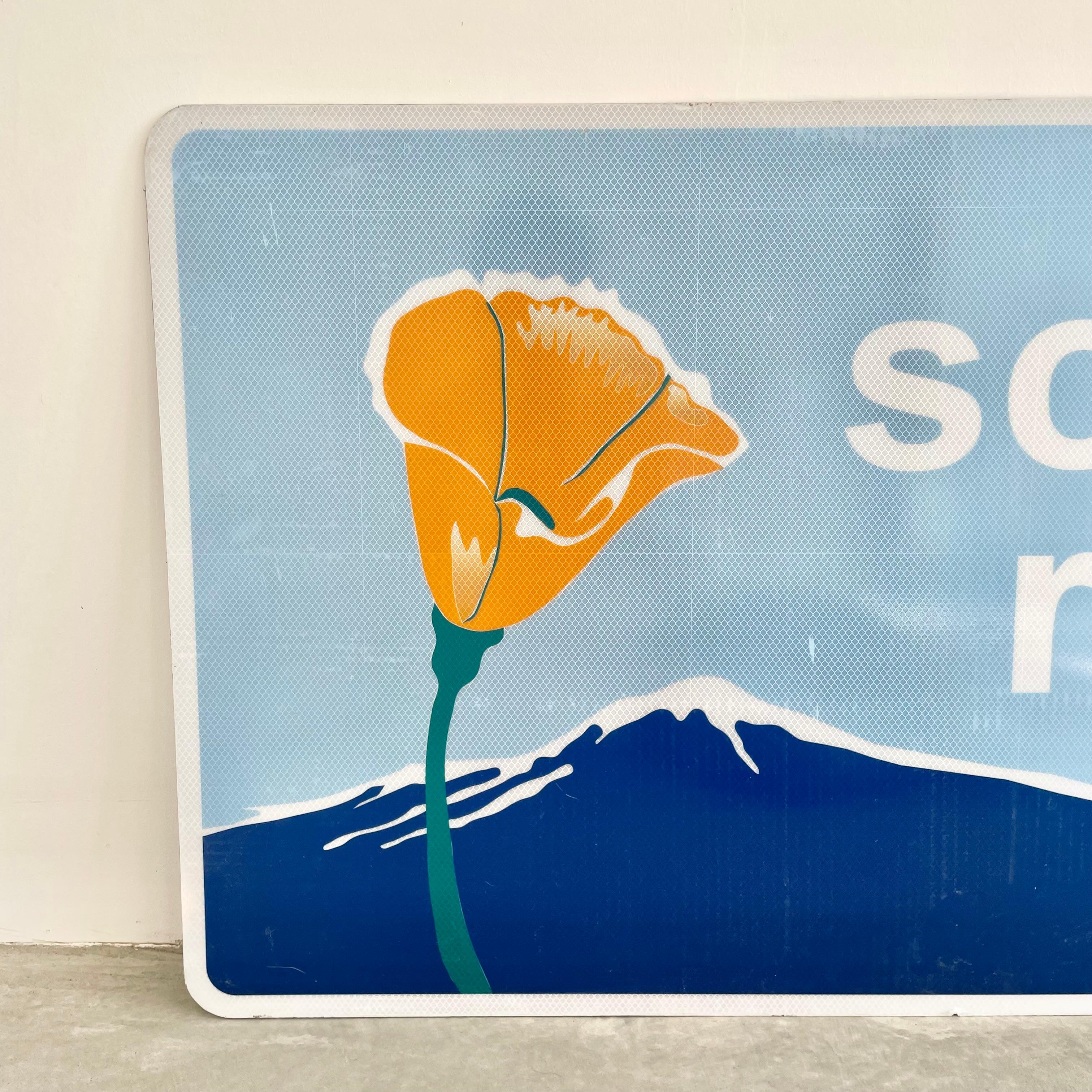 'Scenic Route' California Highway Sign, USA In Good Condition For Sale In Los Angeles, CA