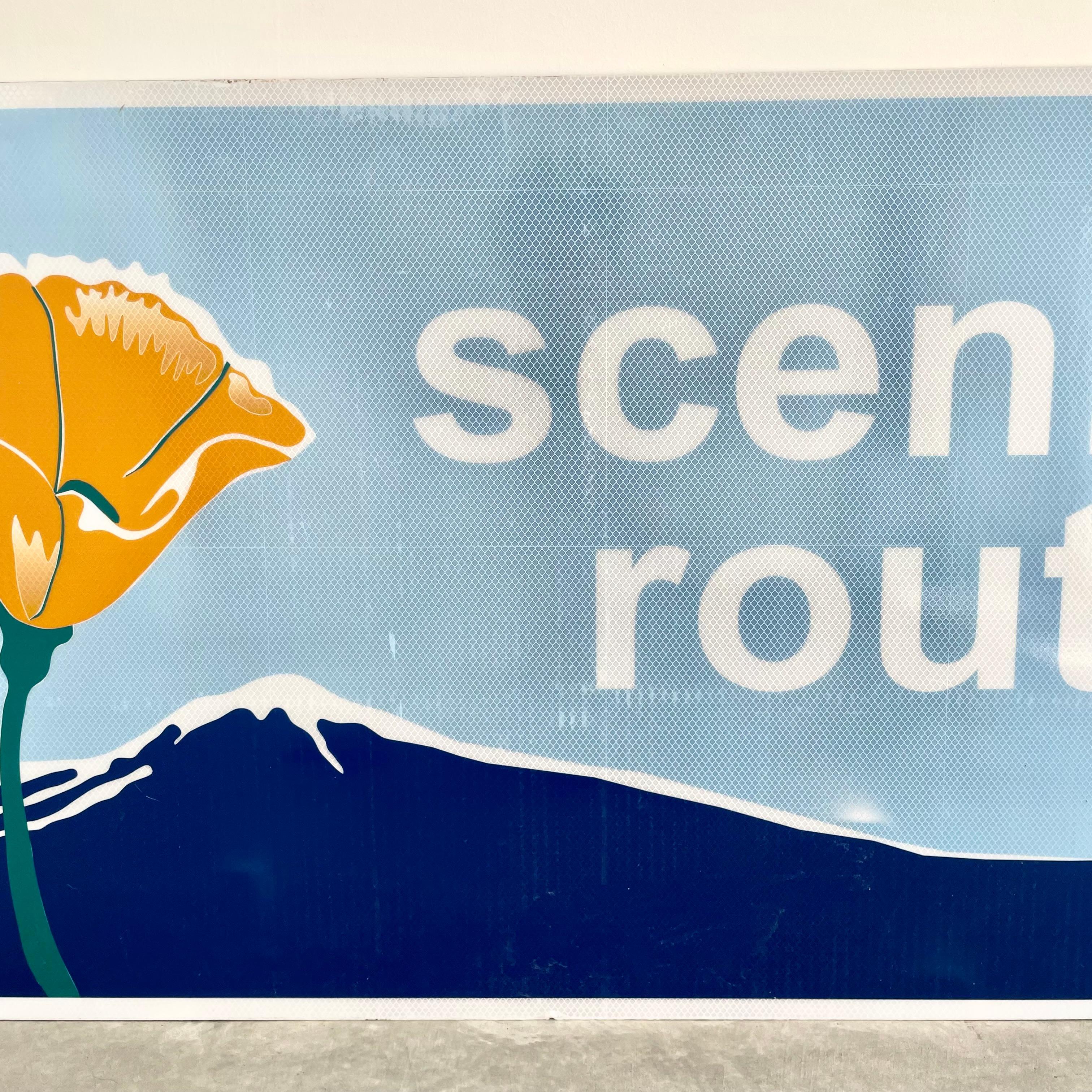 Contemporary 'Scenic Route' California Highway Sign, USA For Sale