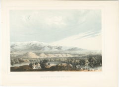 Scenic Valley of Kah-Wee-Ya River with Mountain Backdrop in California, 1856