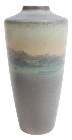 1913 Scenic Vellum Rookwood Pottery Vase By Sarah E. Coyne