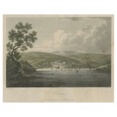Scenic View of Penryn, Cornwall: Picturesque Coastal Town aus dem 19. Jahrhundert, gravierte Küstenstadt