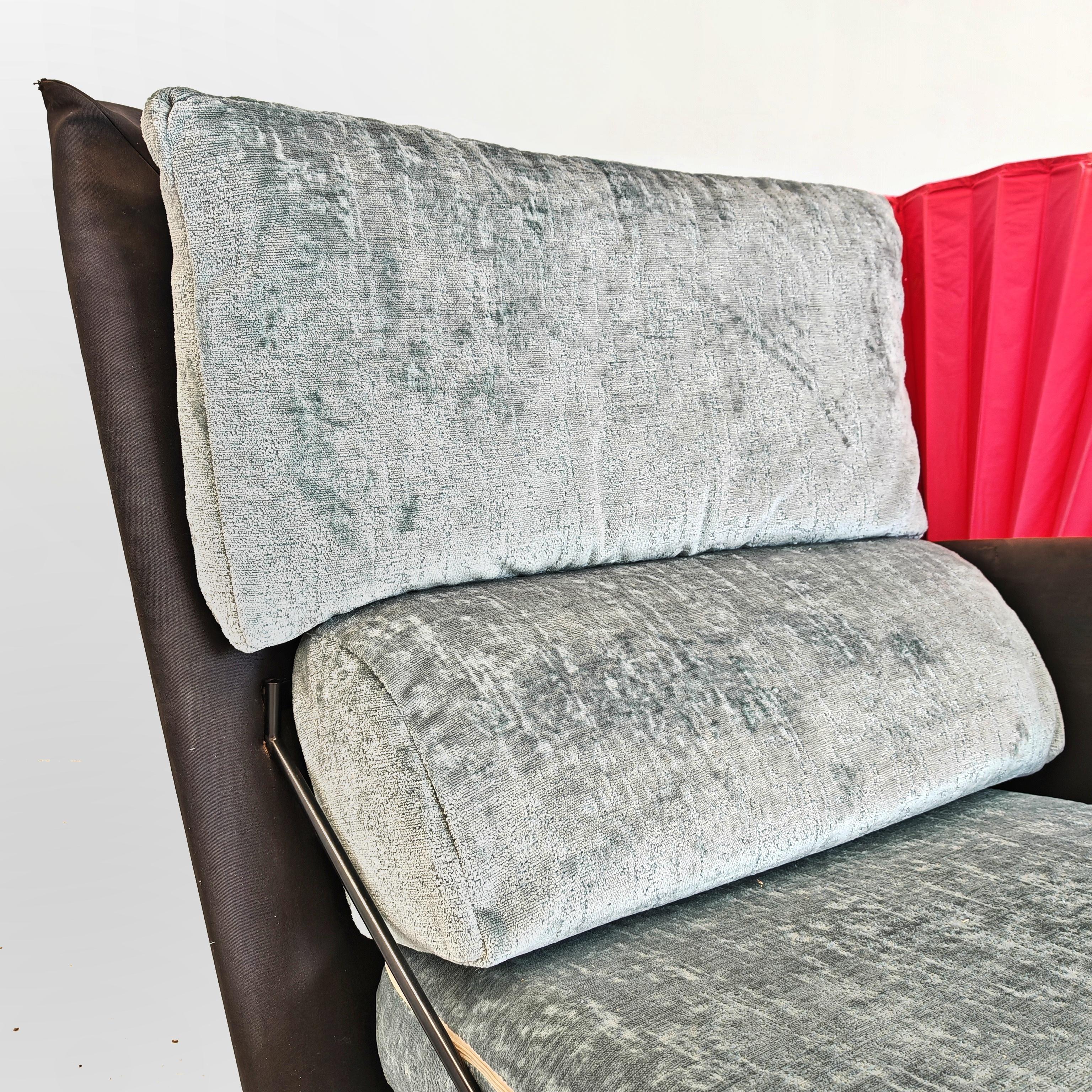 Velours scenografica dromeuse design italiano 80s verde e fucsia 