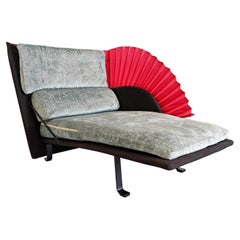 scenografica dromeuse design italiano 80s verde e fucsia "Miranda" Nava Flexform