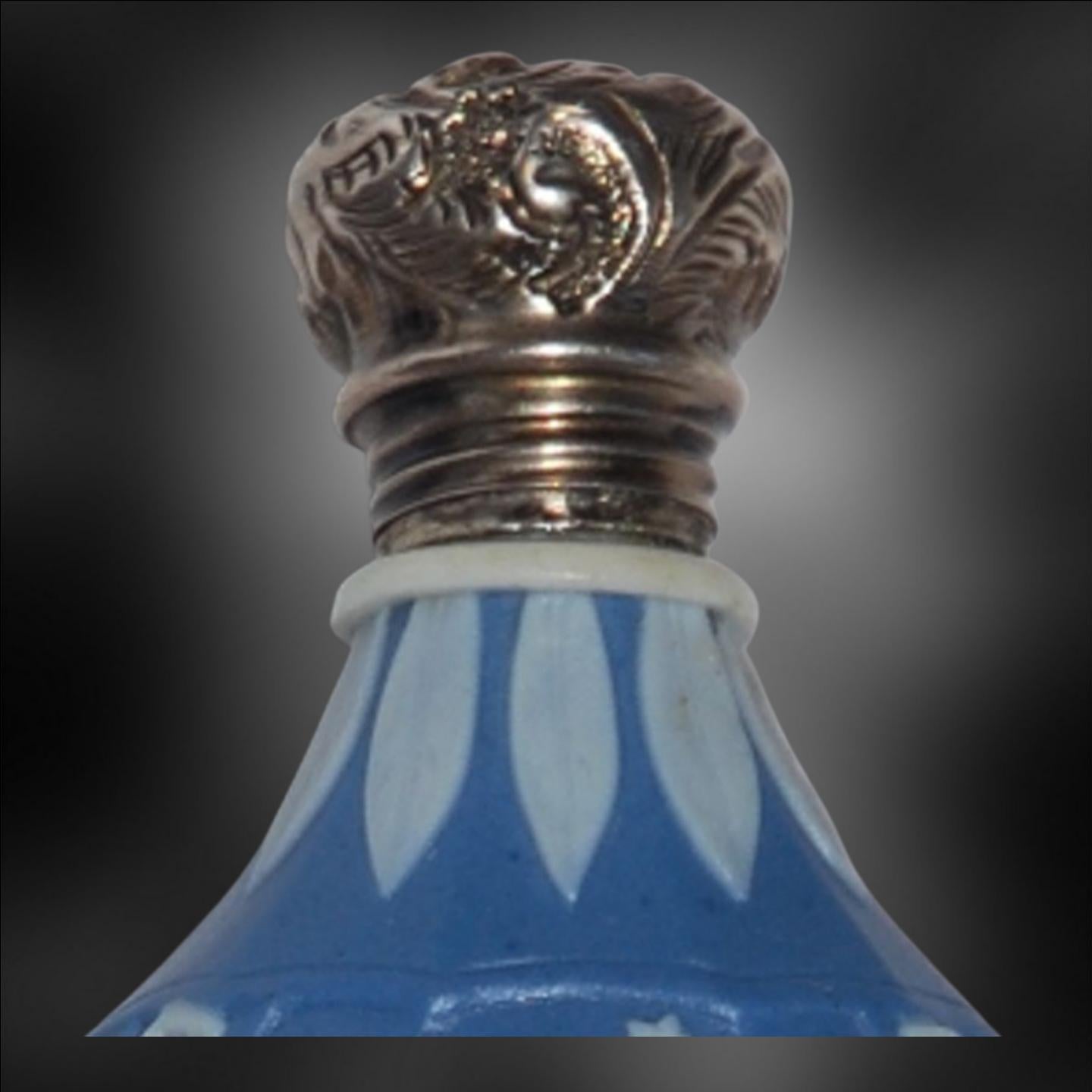 English Scent, or Perfume, Bottle, in Pale Blue Jasperware, Neale, C1790