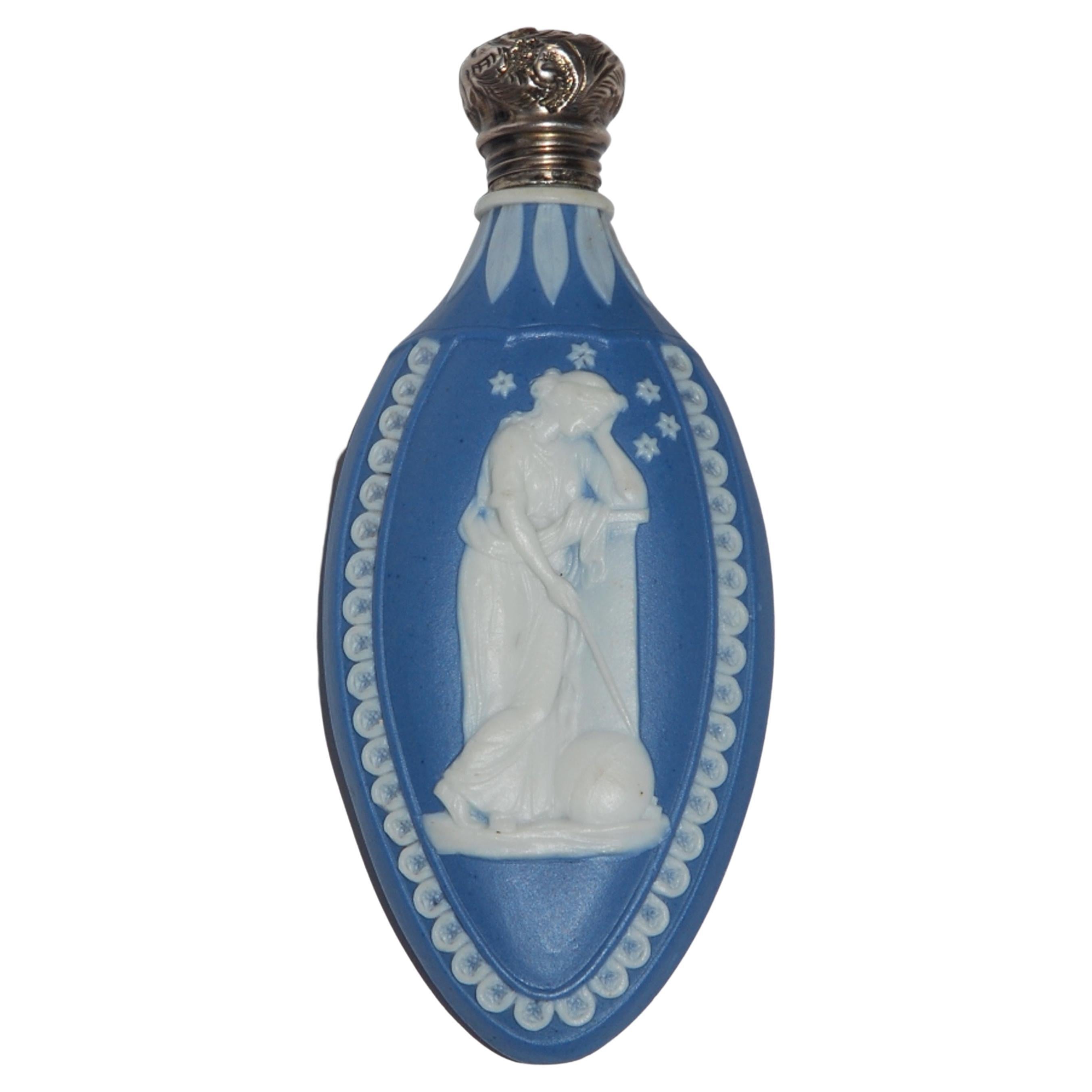 Scent, or Perfume, Bottle, in Pale Blue Jasperware, Neale, C1790