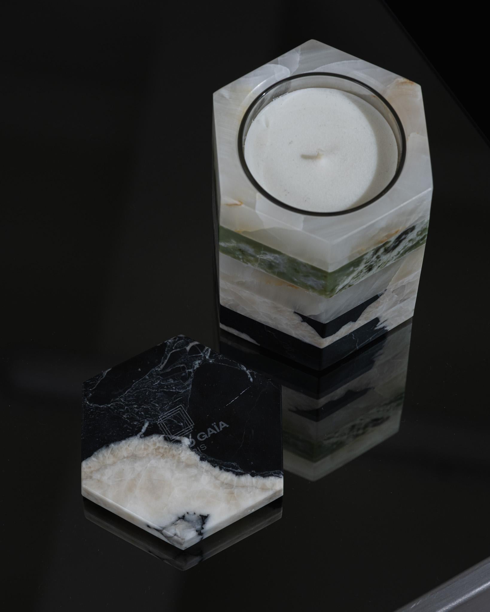 Scented Candle in Green Marble and Onyx im Zustand „Neu“ im Angebot in PARIS, FR