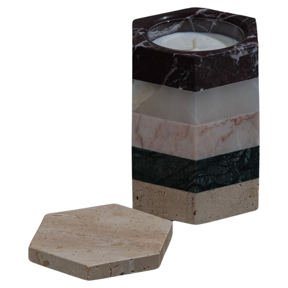 Scented Candle in Marble, Onyx, and Travertine