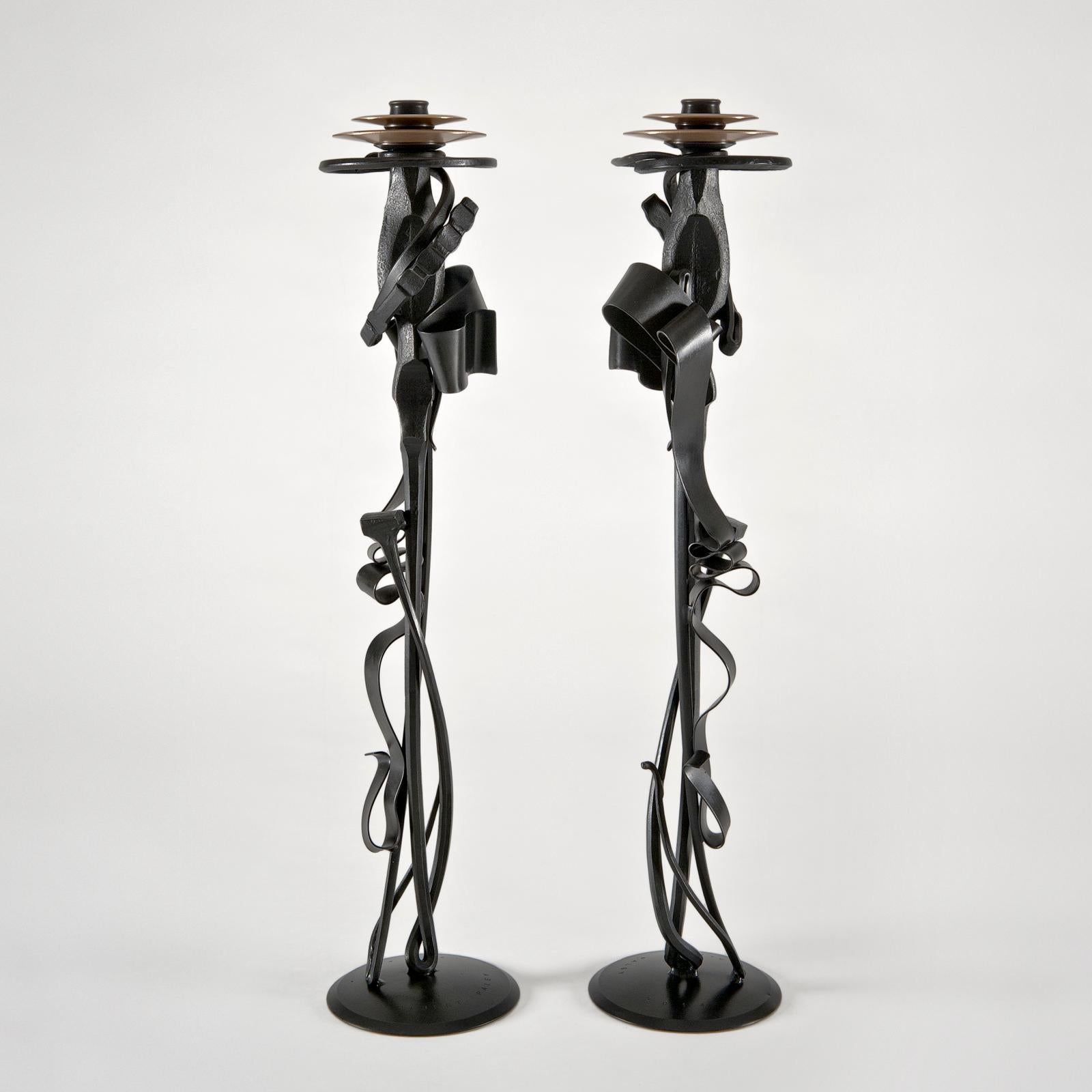 American Craftsman Scepter Candleholders by Albert Paley For Sale