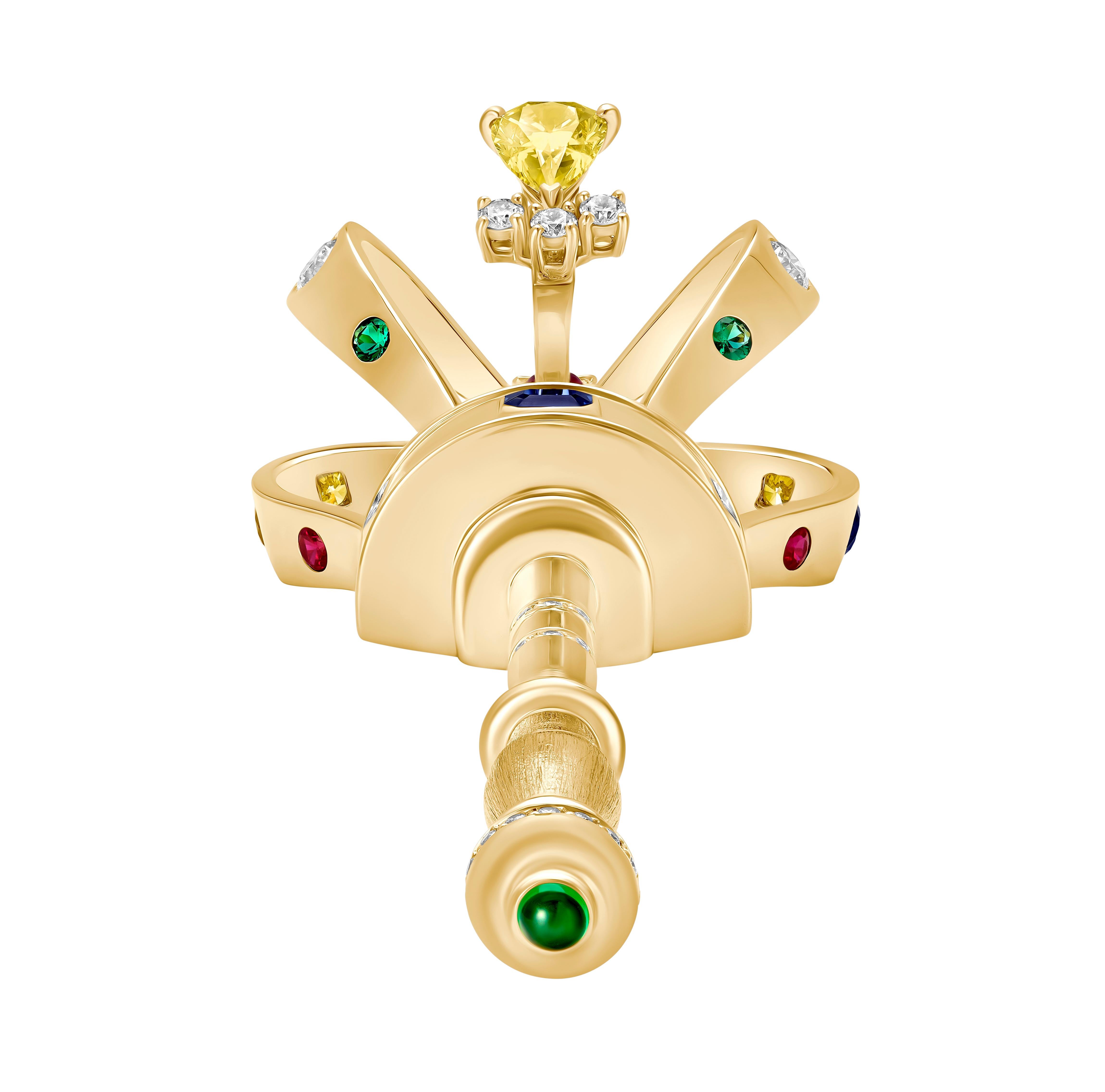 Zepter Das universelle Original, Diamanten, Saphire, Rubine und Smaragde im Angebot 2