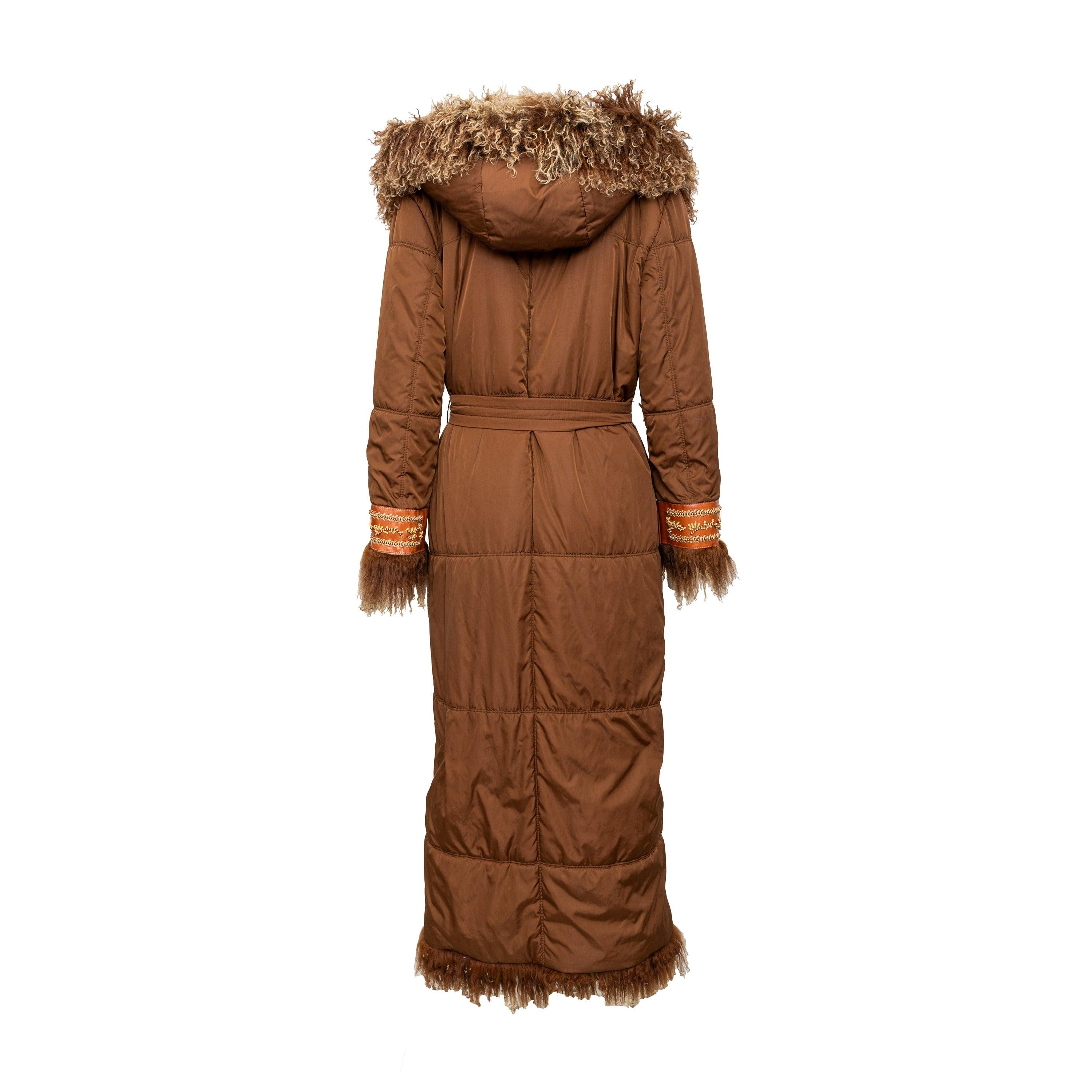 Scervino Nylon Coat with Fur - '90s In Good Condition For Sale In Milano, IT