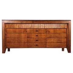 Schacchi sideboard in walnut wood by Morelato Italy, 1970s