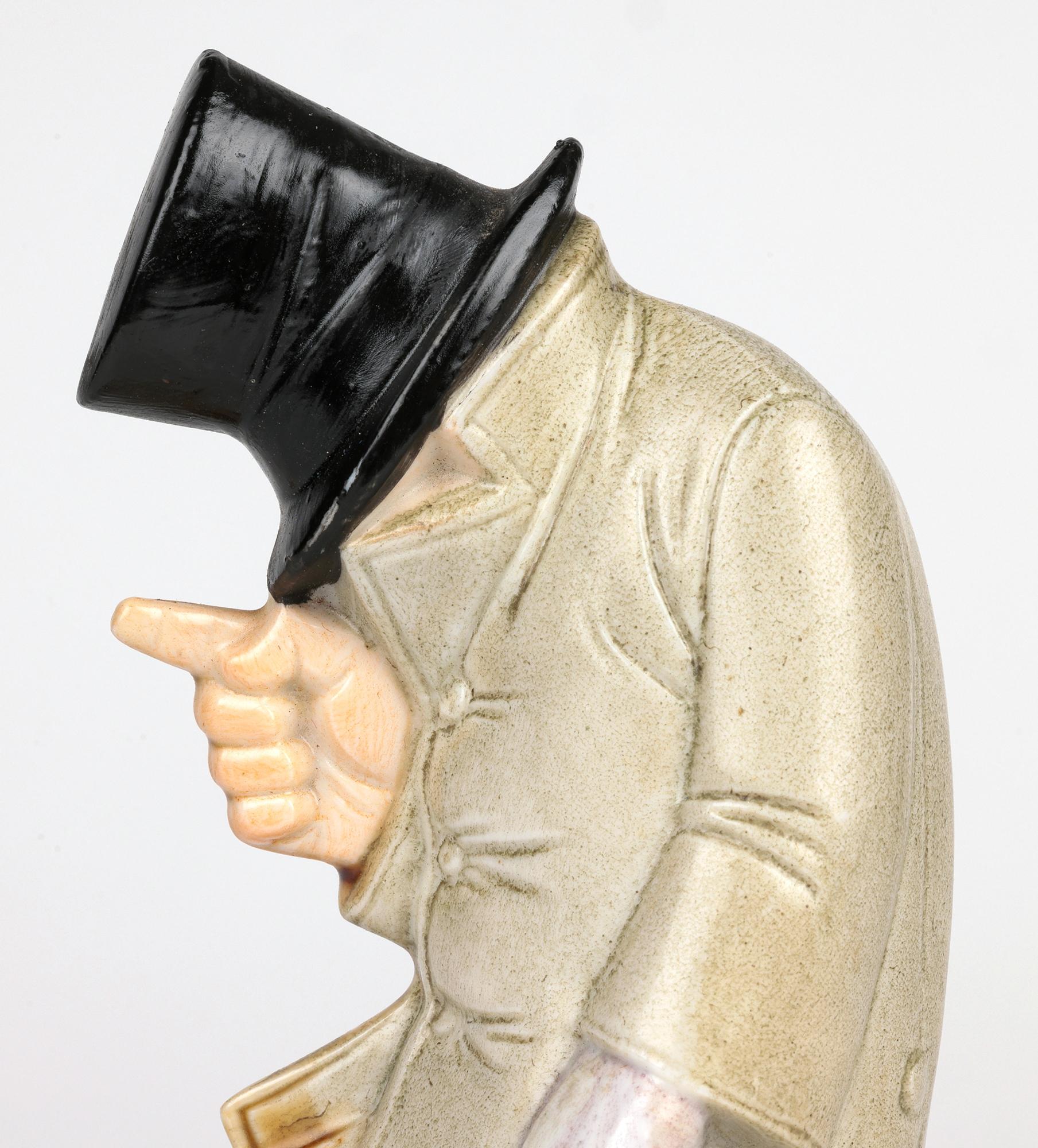 A rare antique German novelty porcelain figure ‘What a Night’ produced by renowned makers Schafer & Vater and dating from around 1910. 

The quirky bisque porcelain figure is one of a range of similar figures which were produced at the beginning of
