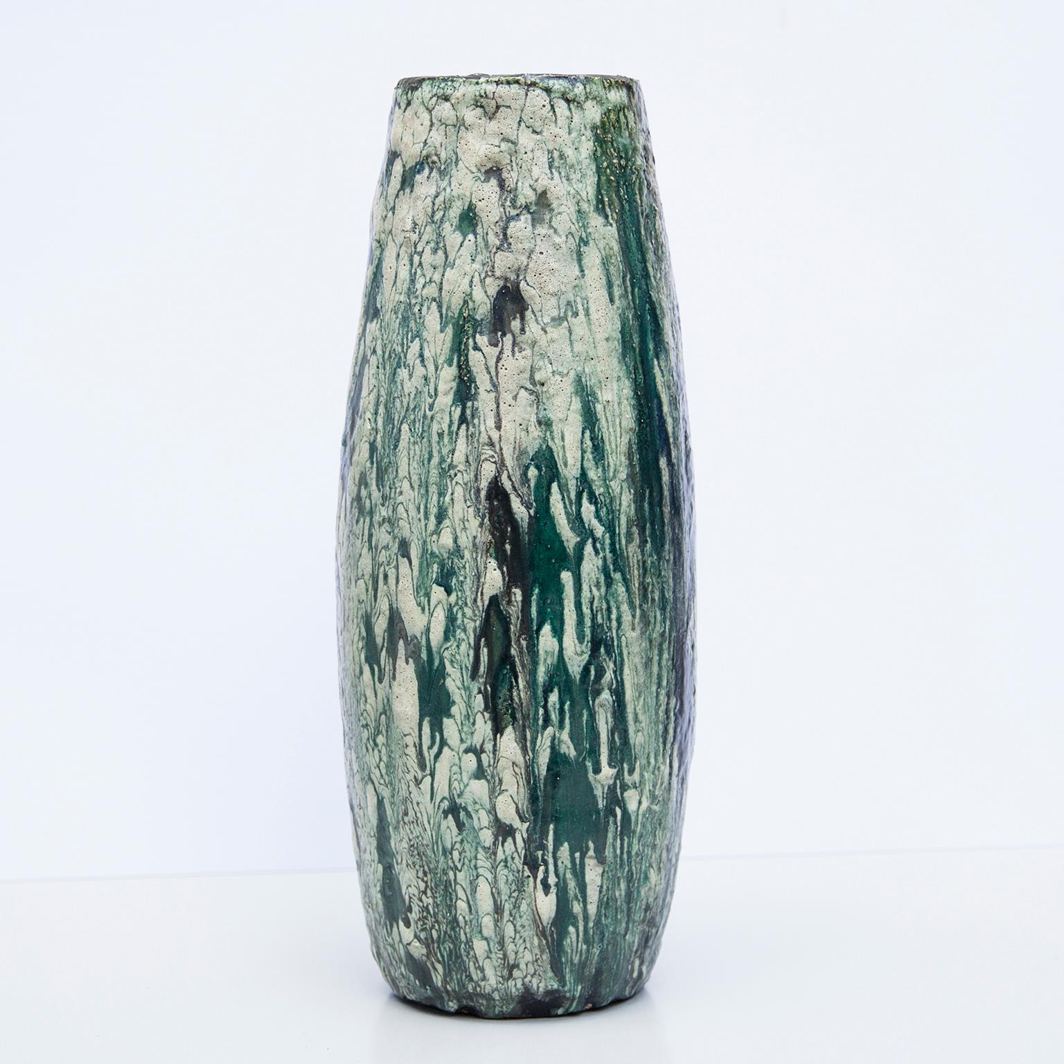 green floor vases