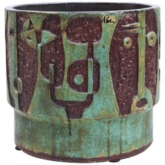 Schäffenacker Unique Ceramic Planter Faces, 1963