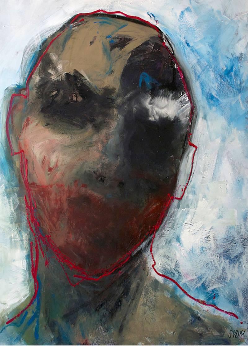 Schalk van der Merwe Portrait Painting - Neon Carnivore 