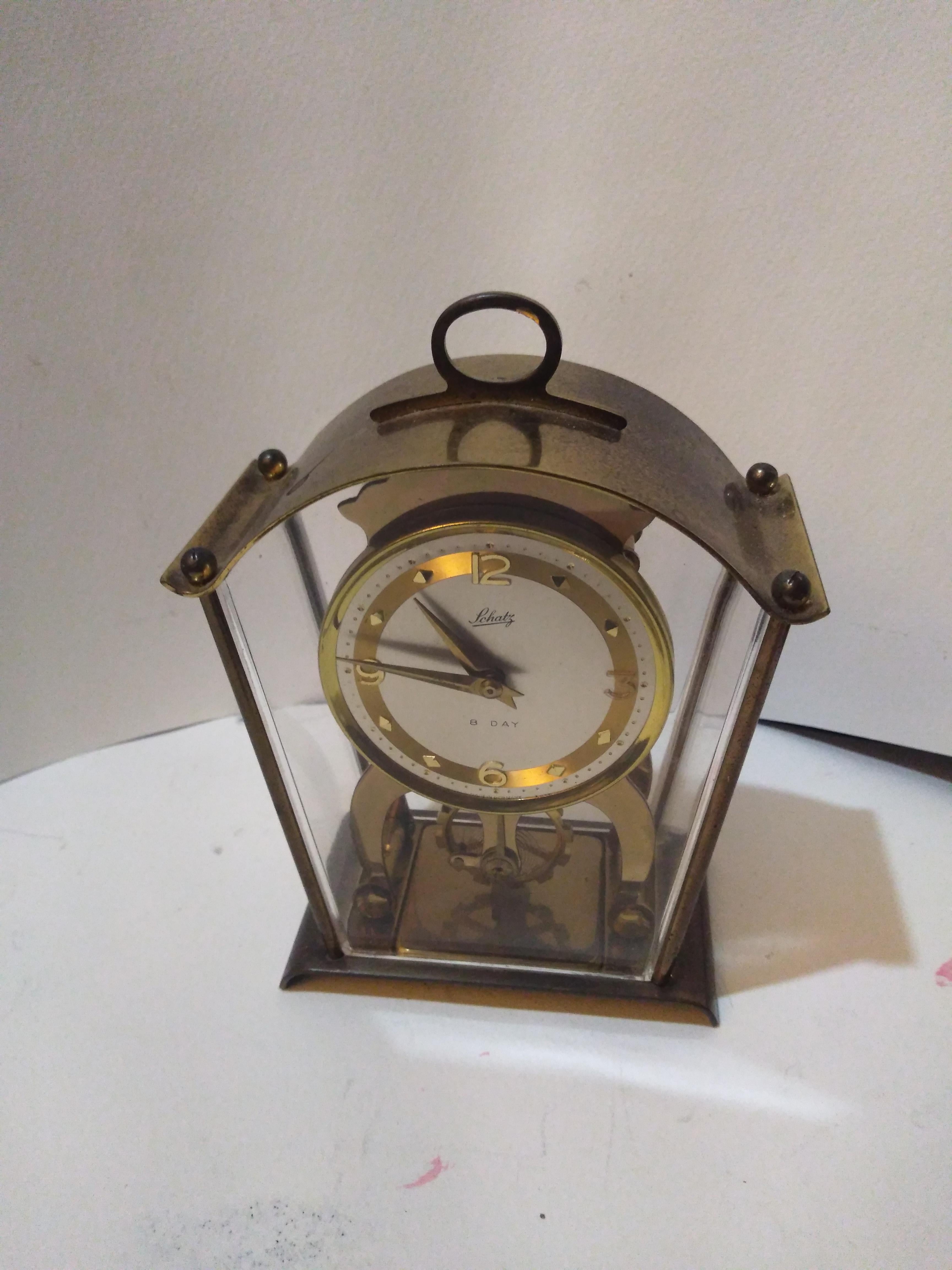 Schatz and Schone Brass 59 8 Day Mantle Clock 3