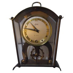 Vintage Schatz and Schone Brass 59 8 Day Mantle Clock