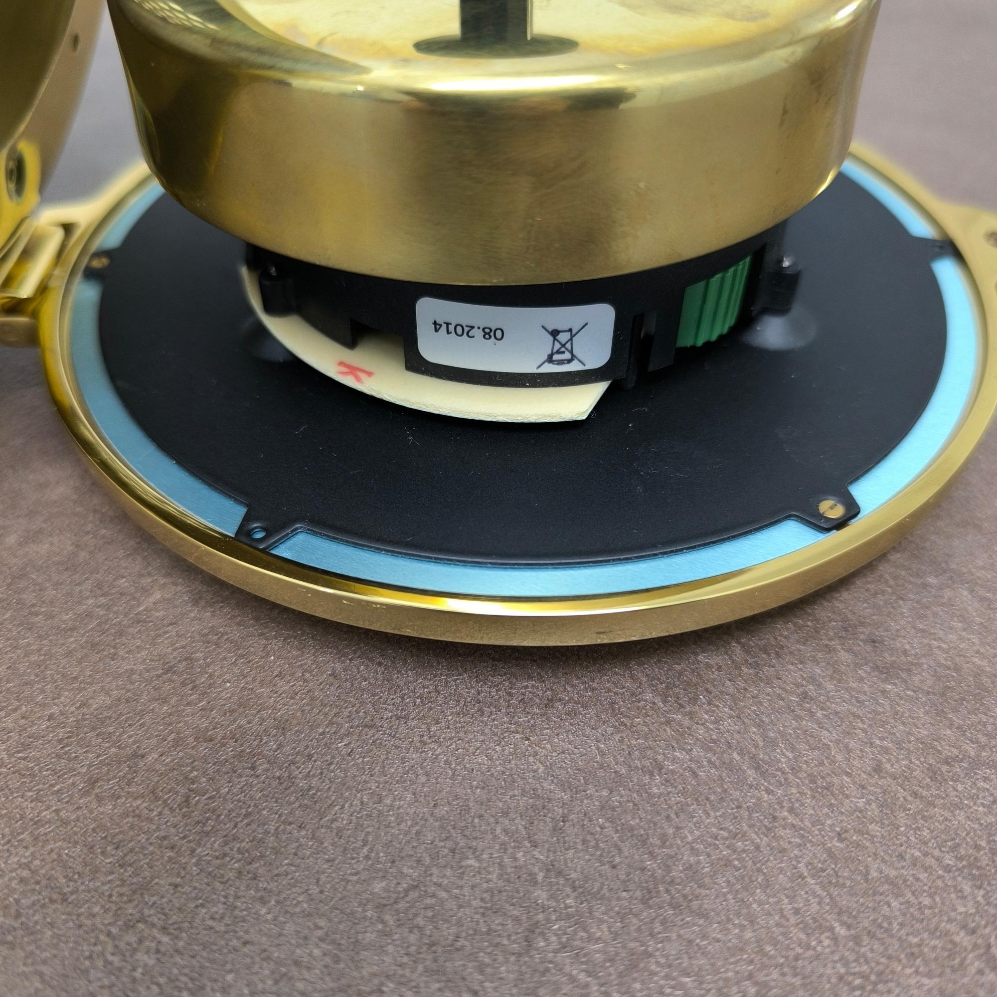 Schatz Ships Bell Quartz Clock in polished Brass For Sale 3