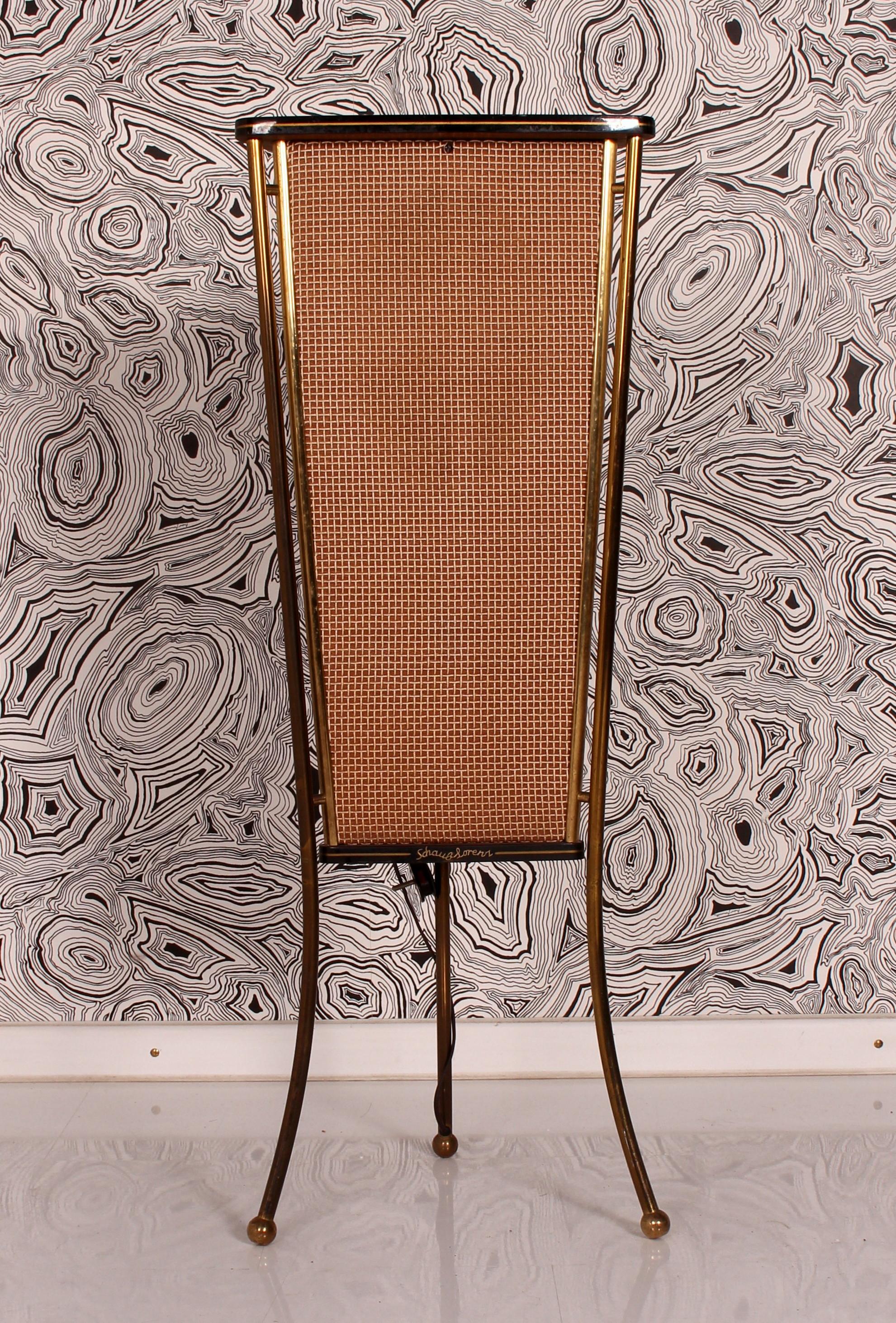 Brass Schaub Lorenz Stereovox-S 50s 60s Floorstanding Side Table Speaker Walnut