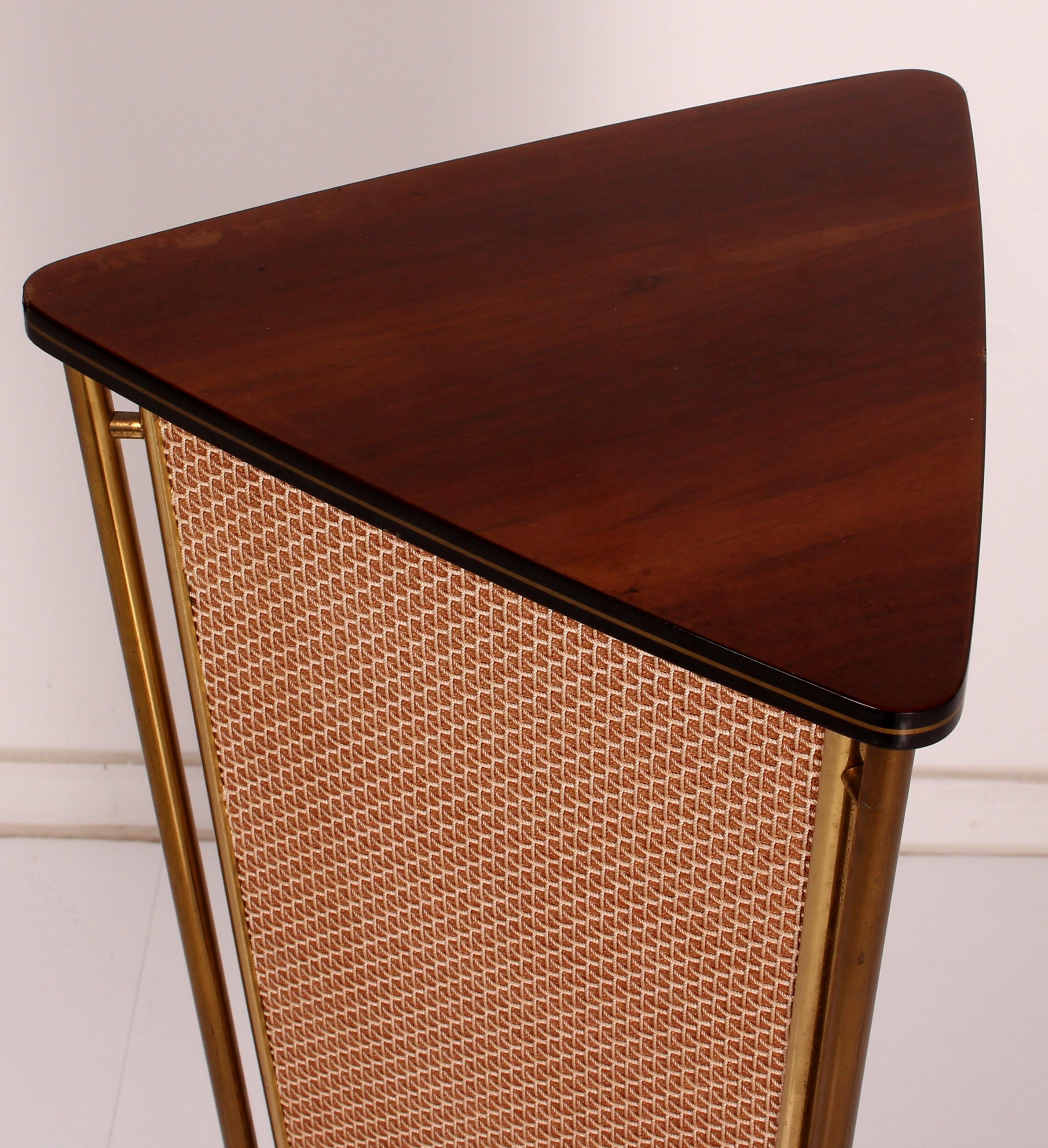 Schaub Lorenz Stereovox-S 50s 60s Floorstanding Side Table Speaker Walnut In Good Condition In Kumhausen, DE
