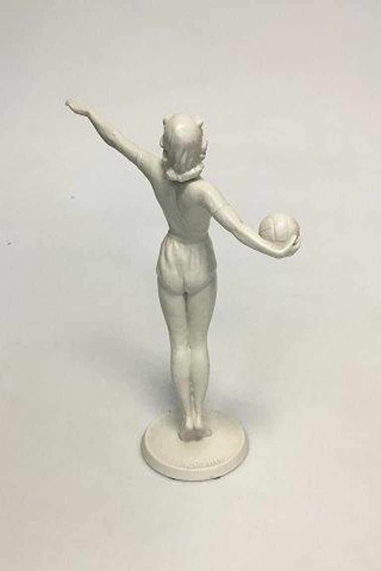 Schaubach Art Bisquit Figurine of Female Volleyball Player. Signed K. Steiner. 

Measurement: 24 cm.

 