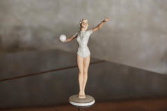 Schaubach Kunst Porcelain Figurine of a Volleyball Player, 1936 Olympics