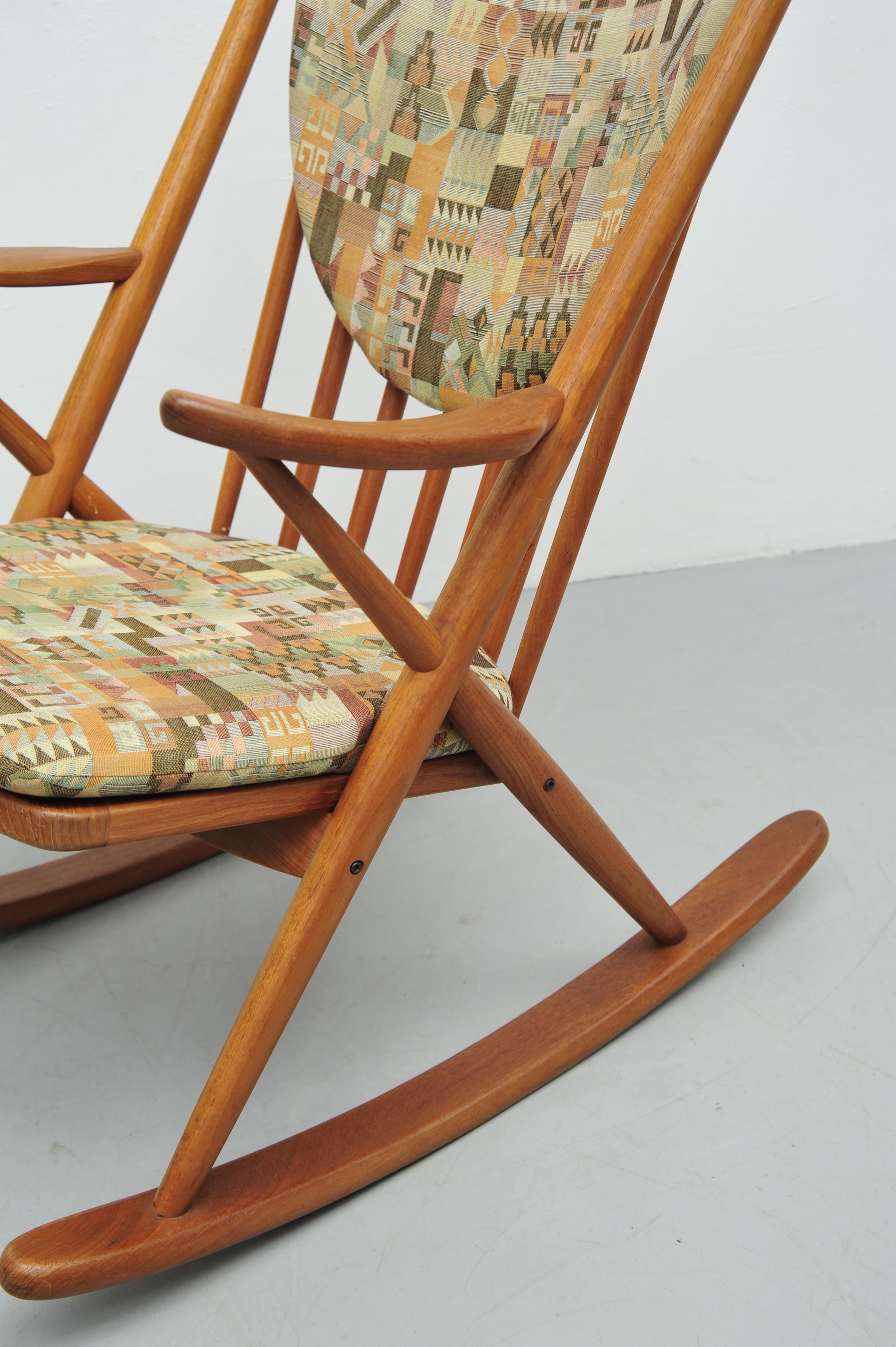 Schaukelstuhl Frank Reenskaug für Bramin Teakholz 1960 7